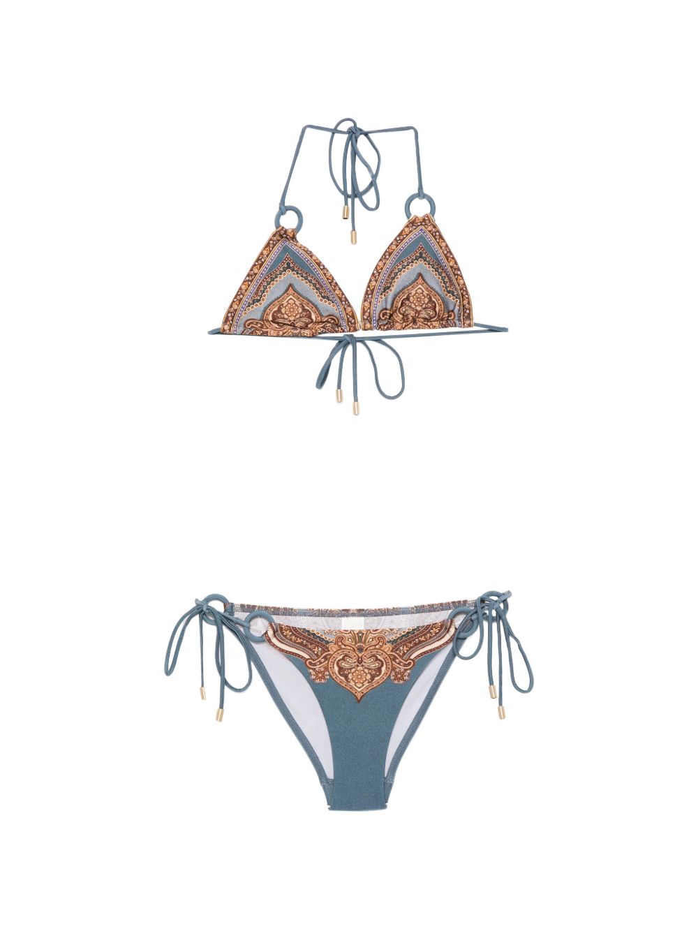 Mahon Ring Tri Bikini 4621WSS263 BLUE PAISLEY ZIMMERMANN 