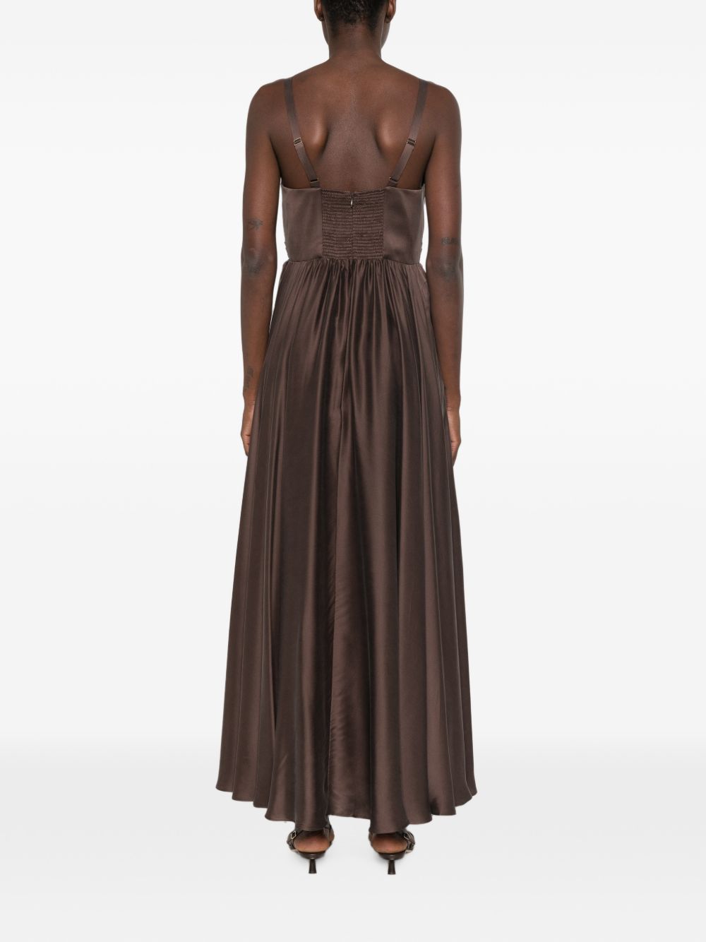 Draped Maxi Dress 5396DF26R BITTER CHOCOLATE ZIMMERMANN 