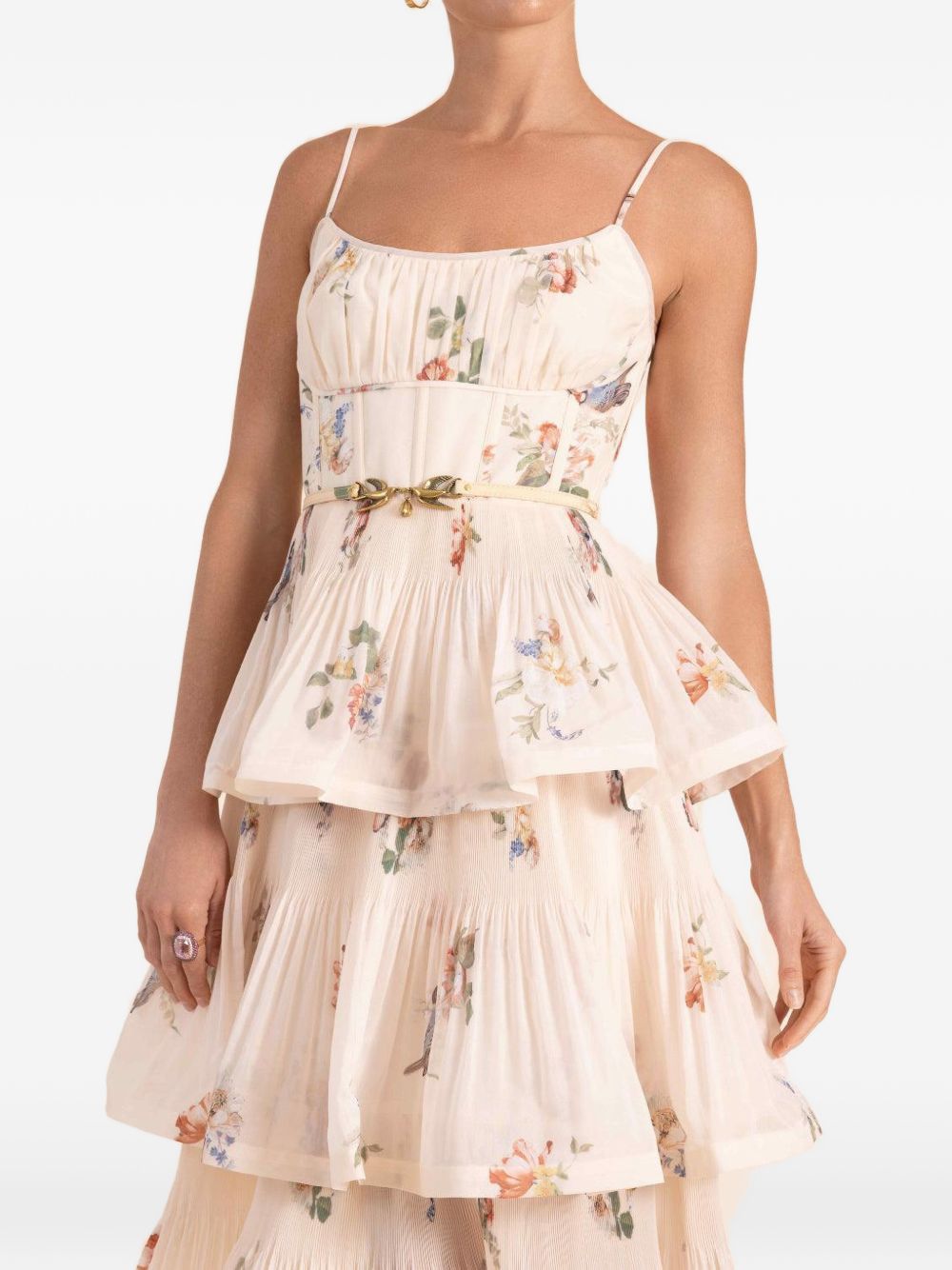 Abito Plissè Midi 5495DF26R CREAM BIRD ZIMMERMANN 