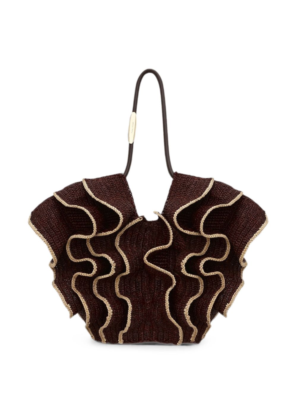 Borsa Shopping Media con Volant Goldentime 7263XS26A2 CHOCOLATE ZIMMERMANN 