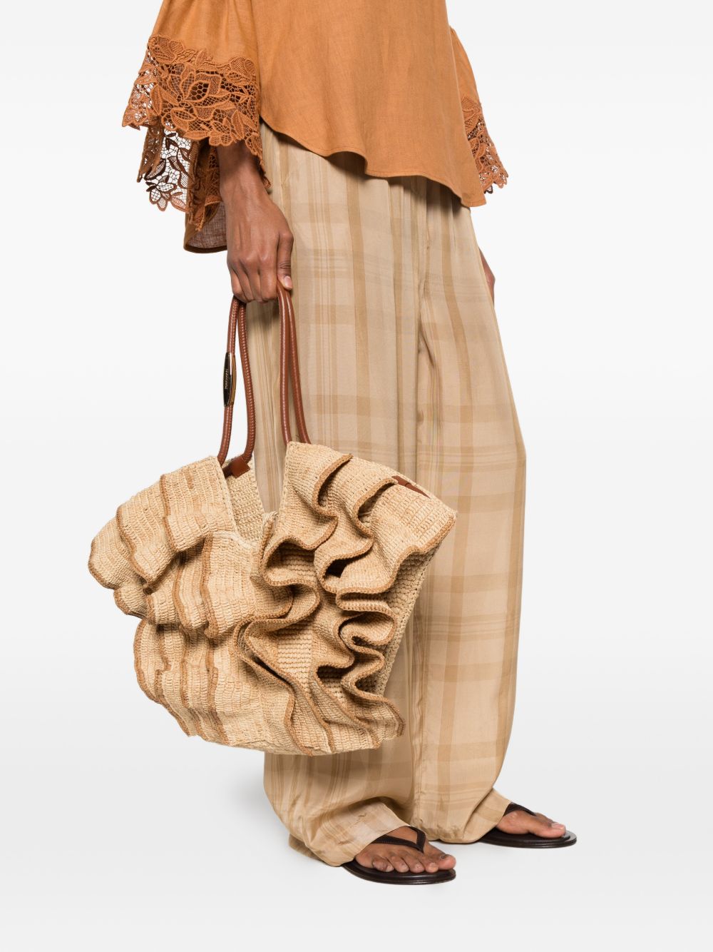 Borsa Shopping Media con Volant Goldentime 7263XS26A2 NATURAL ZIMMERMANN 