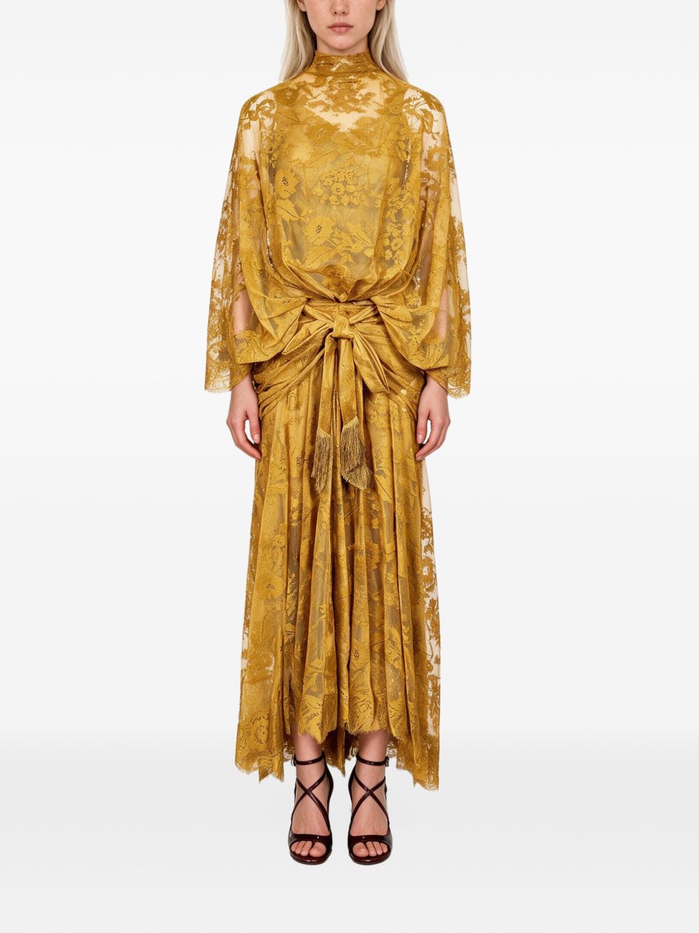 Ascent Batwing Lace Gown 9108DF262 CHARTREUSE ZIMMERMANN 