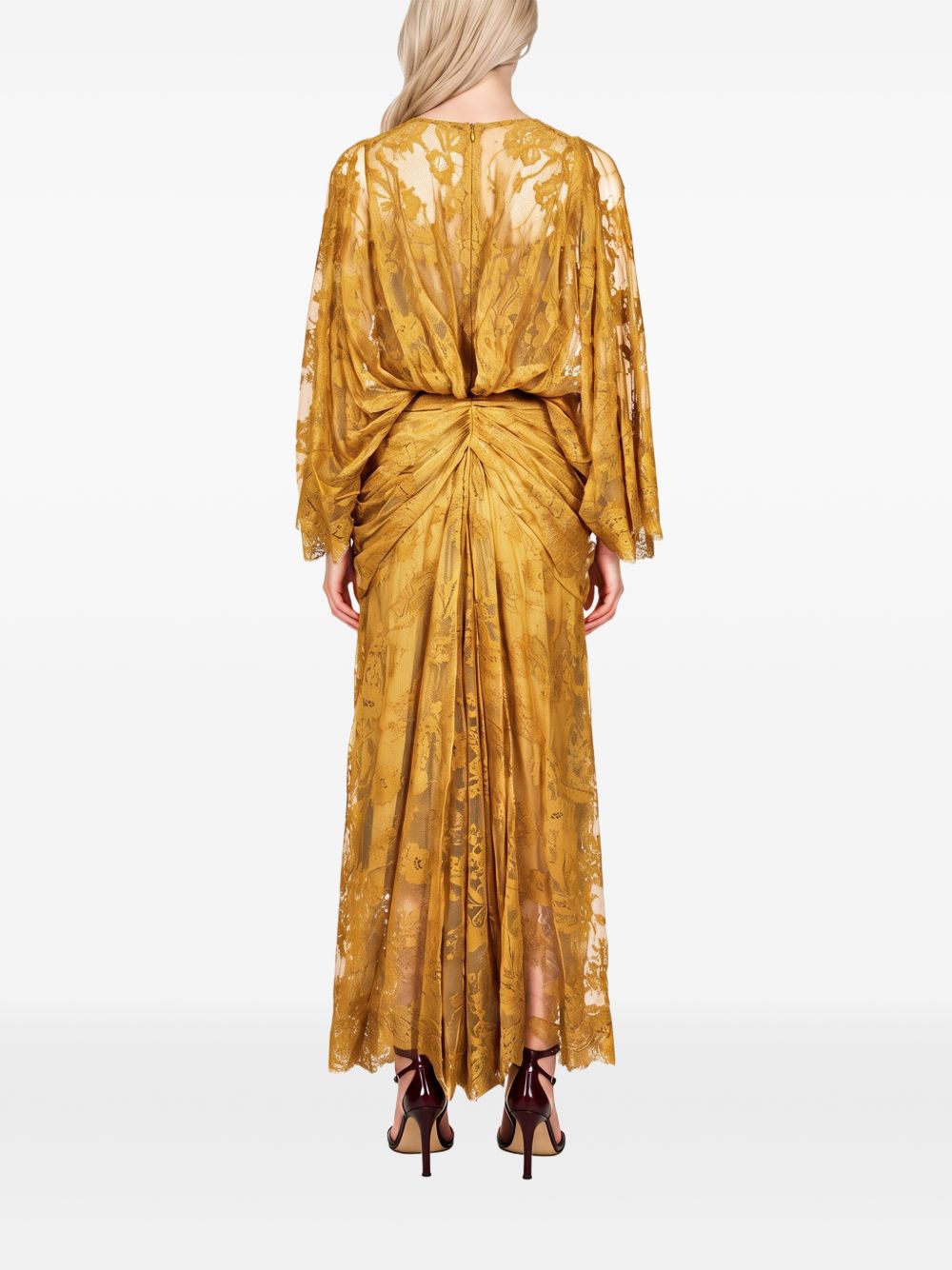 Ascent Batwing Lace Gown 9108DF262 CHARTREUSE ZIMMERMANN 