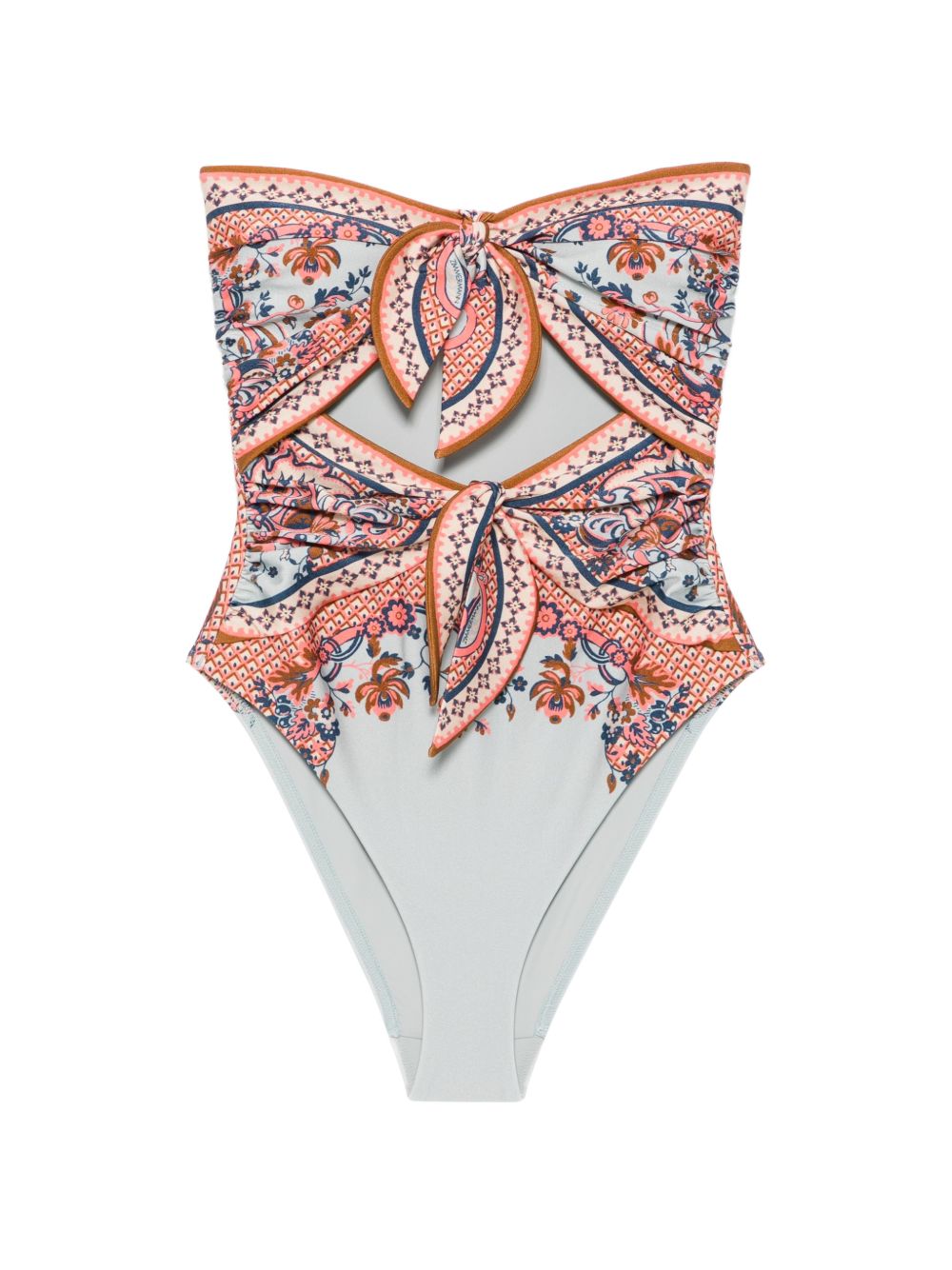 Costume Intero con Foulard Sundance 9142WSS261 BLUE PAISLEY FLORAL ZIMMERMANN 