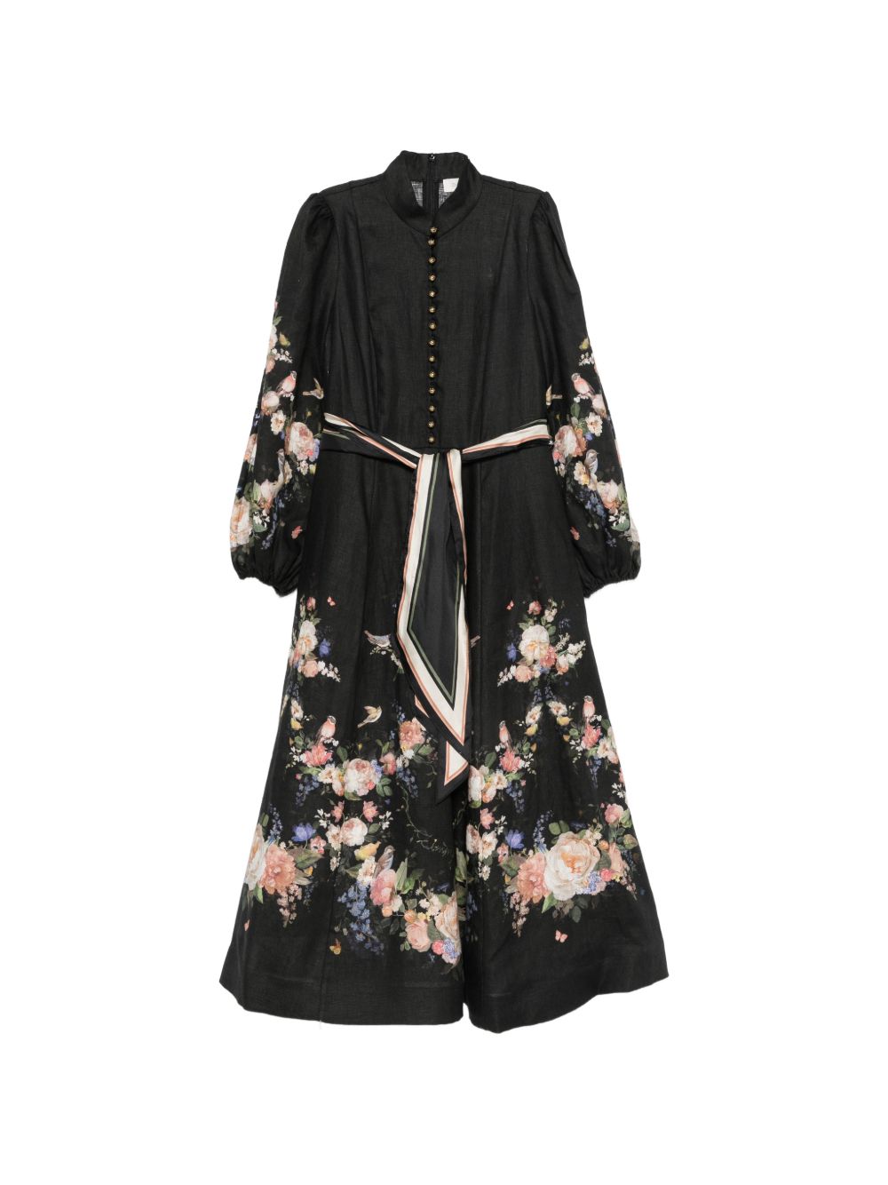 Valiant Button Midi Dress 9143DF261 BLACK BOUQUET ZIMMERMANN 