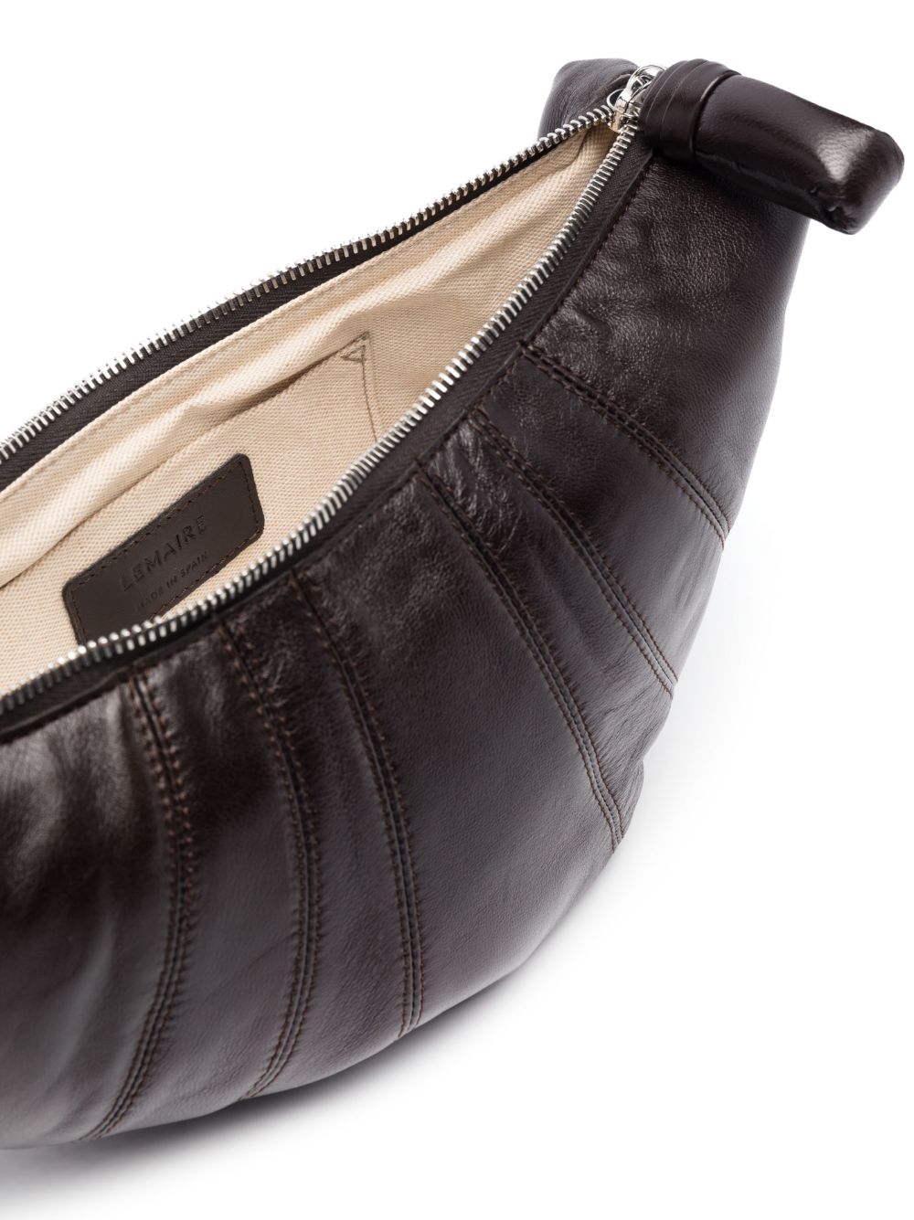 Borsa Small Croissant in Pelle BG0003LL095 BR490 DARK CHOCOLATE LEMAIRE 