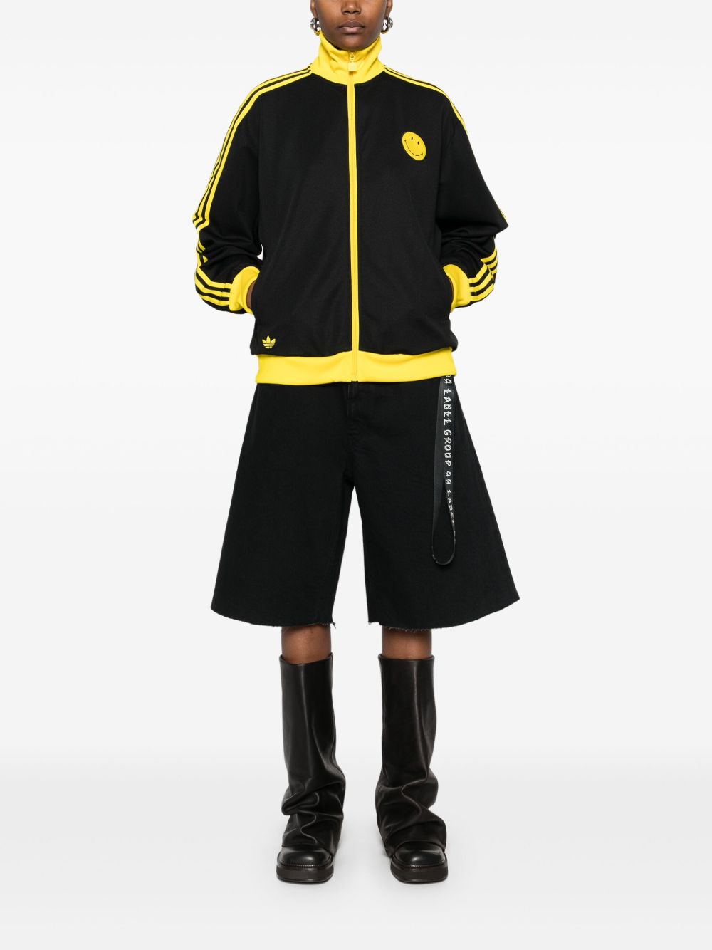 SMILEY TRACKTOP JD2736 BLACK YELLOW ADIDAS ORIGINALS 