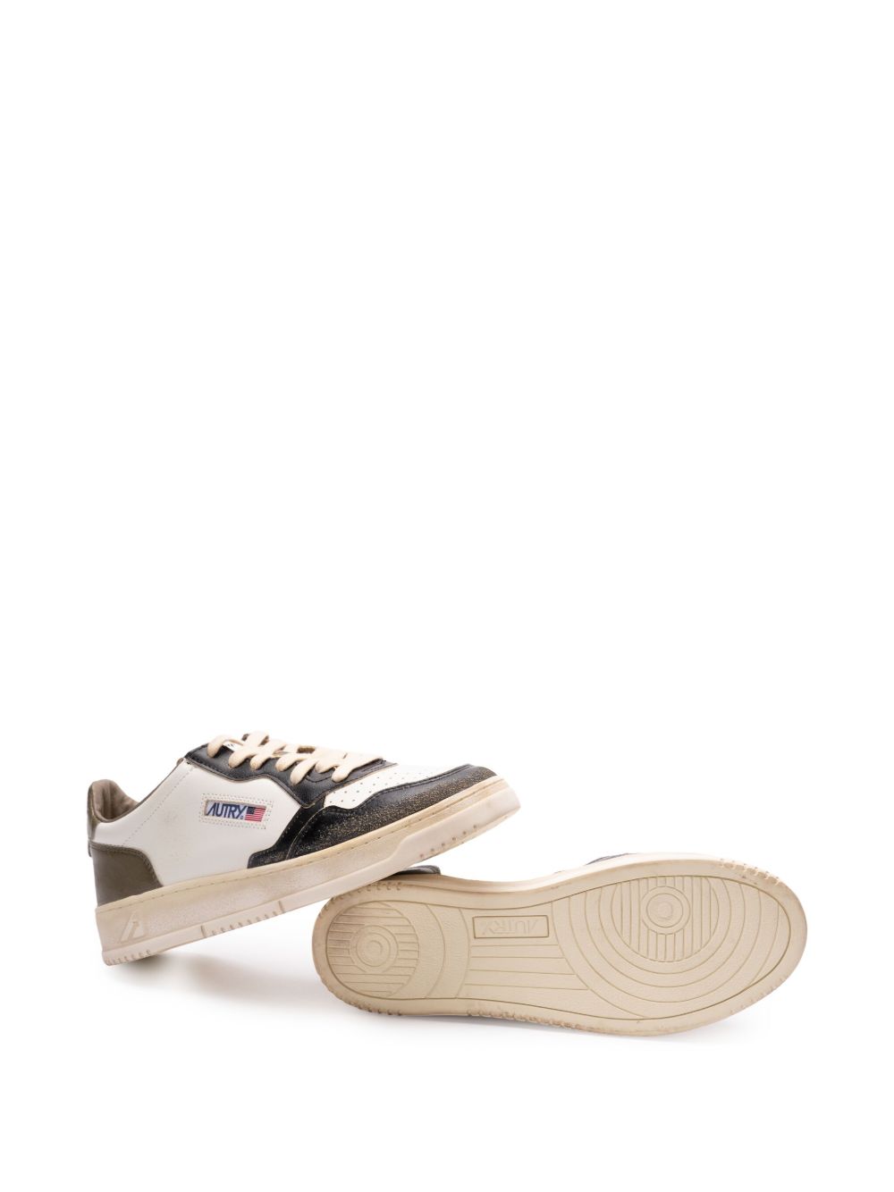 SNEAKERS IN PELLE SUPER VINTAGE AVLMSV46 WHITE BLACK AUTRY 