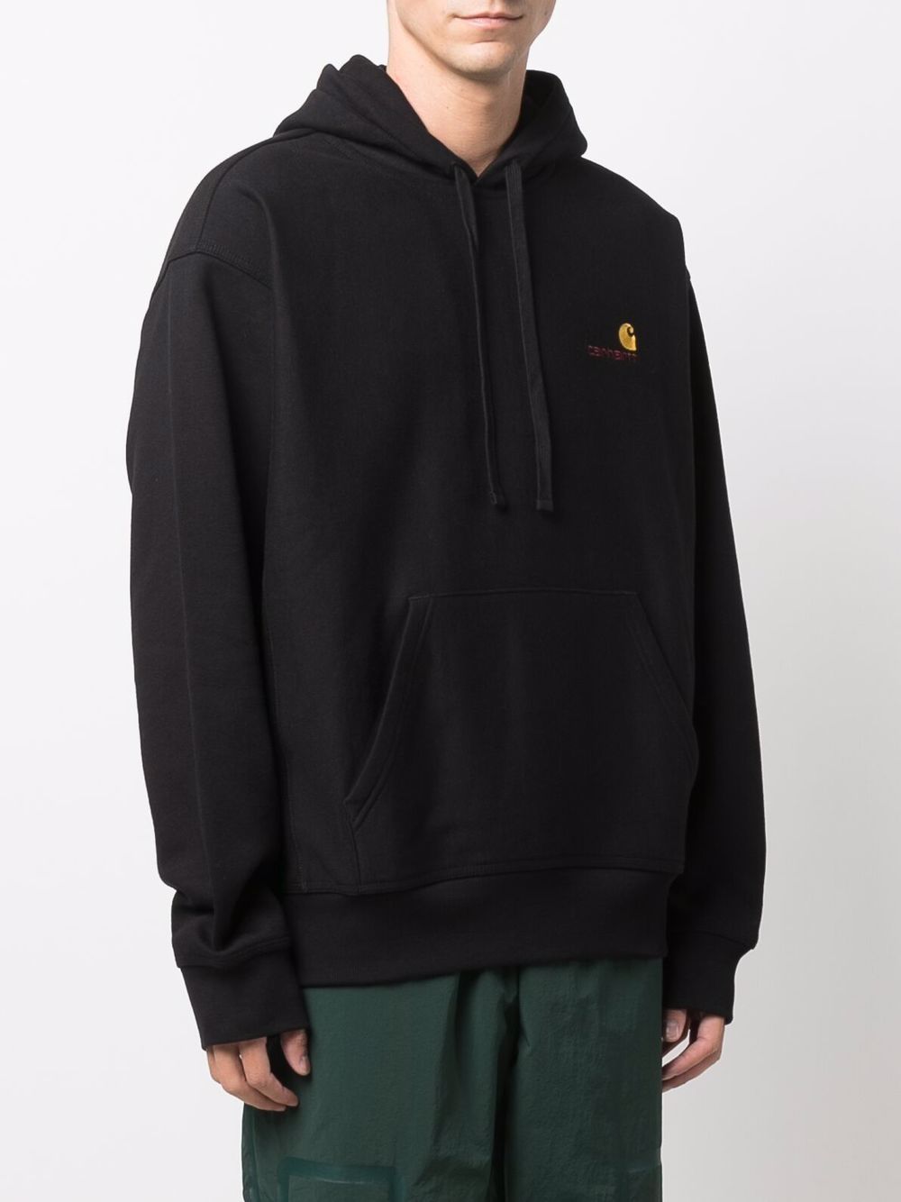 Hooded American Script Sweatshirt I028279 89XX BLACK CARHARTT WIP 