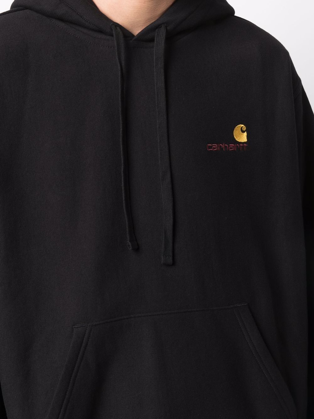 Hooded American Script Sweatshirt I028279 89XX BLACK CARHARTT WIP 