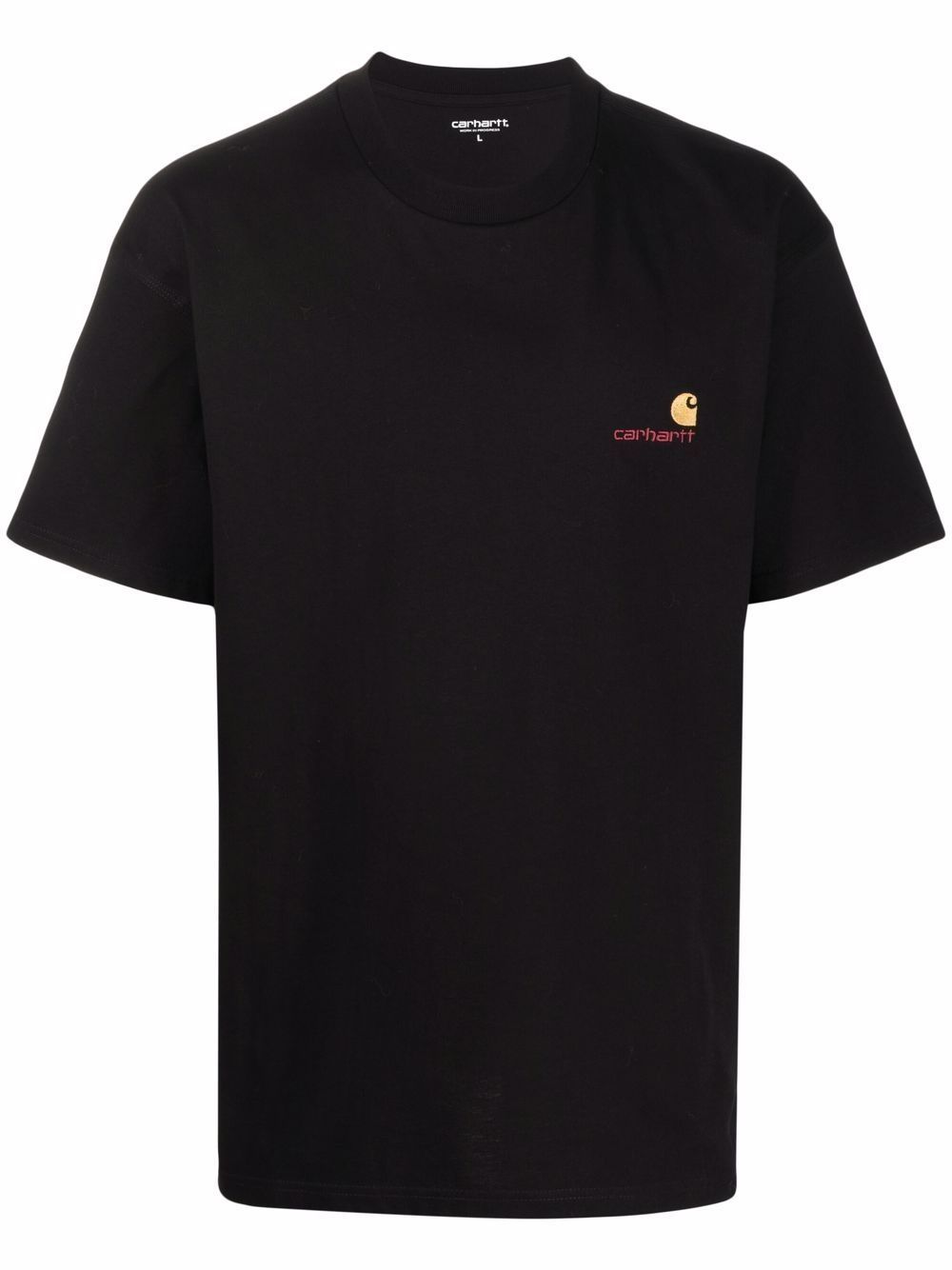 T-Shirt American Script In Cotone I029956 0D2XX BLACK WHITE CARHARTT WIP 