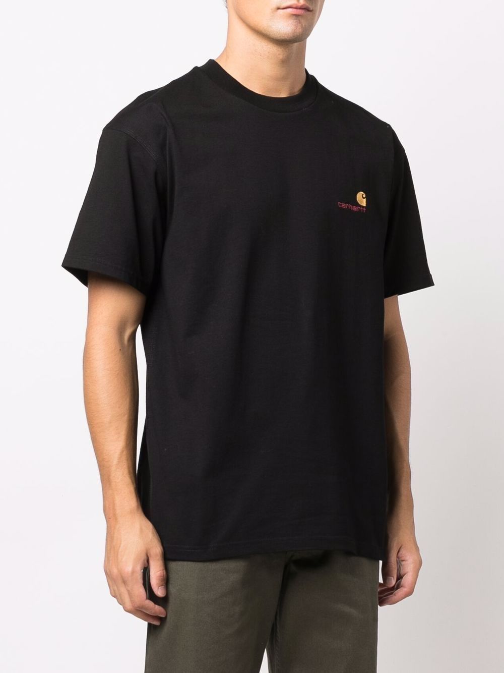 T-Shirt American Script In Cotone I029956 0D2XX BLACK WHITE CARHARTT WIP 