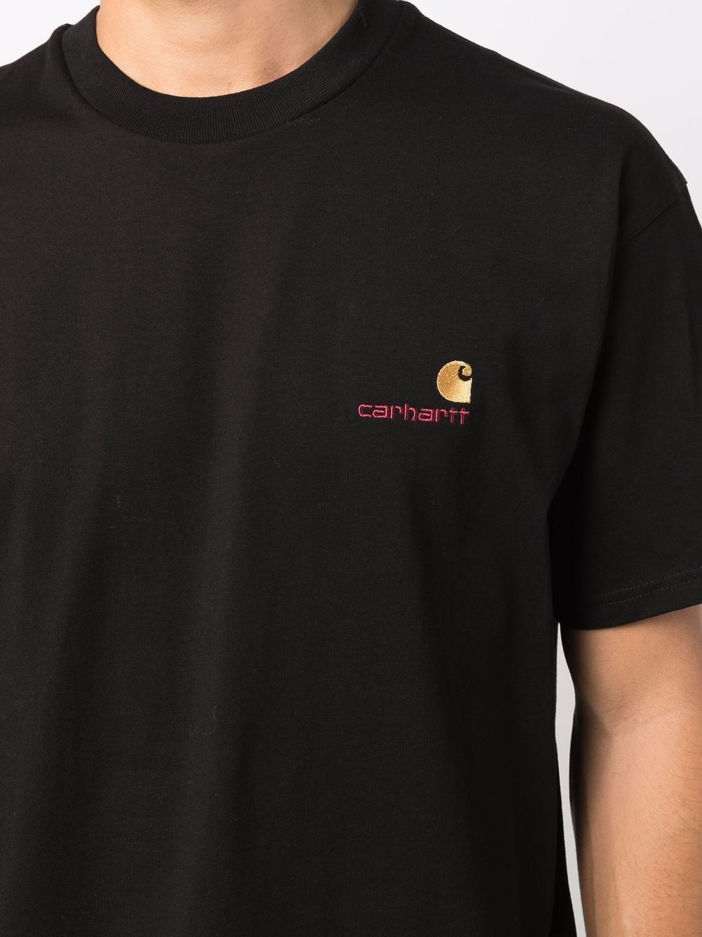 T-Shirt American Script In Cotone I029956 0D2XX BLACK WHITE CARHARTT WIP 