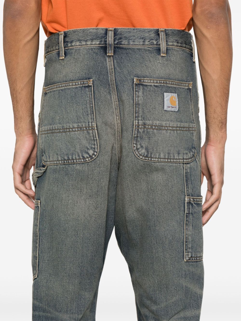 Double Knee Pant Smith Denim I032699 014Q BLUE WORN USED WASH CARHARTT WIP 