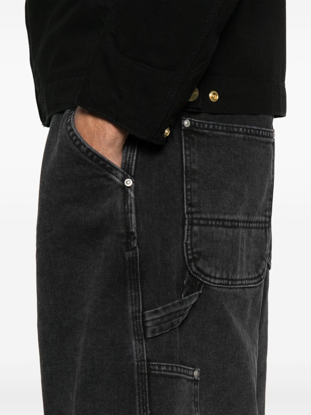 Rivet Short maitland Denim I034319 8906 BLACK STONE WASHED CARHARTT WIP 