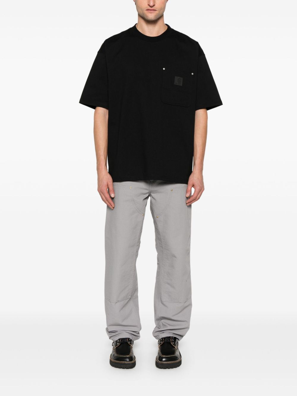 Eldon Pocket T-shirt Organic Cotton Single Jersey I034365 89XX BLACK CARHARTT WIP 