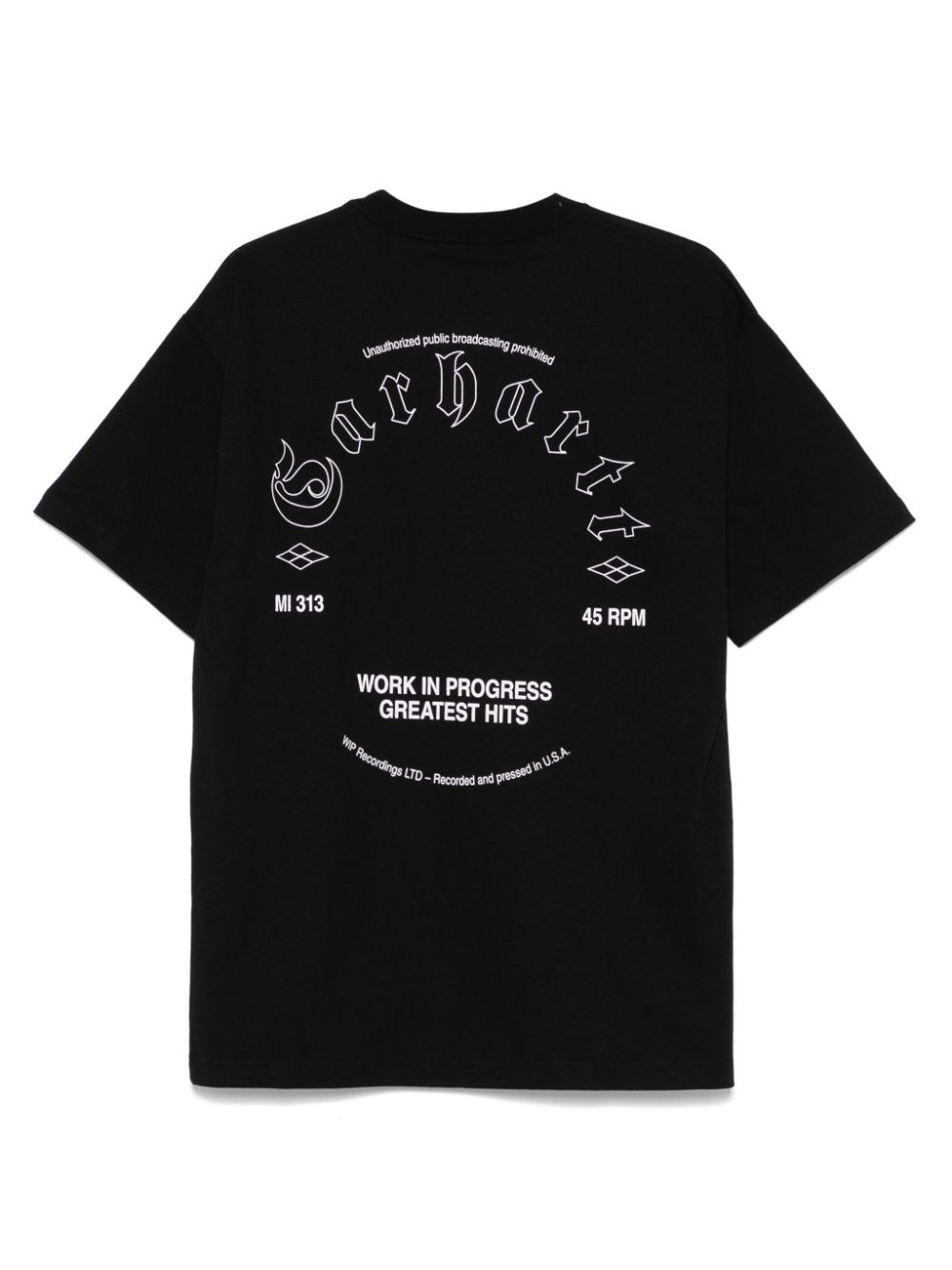 Greatest Hits T-shirt Organic Cotton Single Jersey I034394 0D2XX BLACK WHITE CARHARTT WIP 