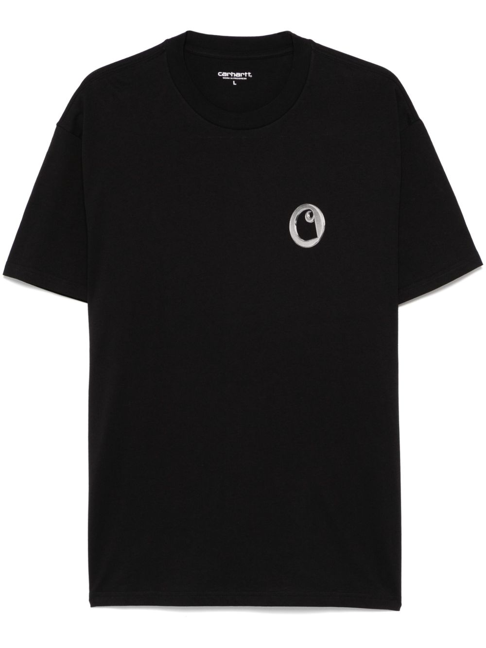 Linked Charms T-shirt Organic Cotton Single Jersey I034410 0M4XX BLACK SILVER CARHARTT WIP 