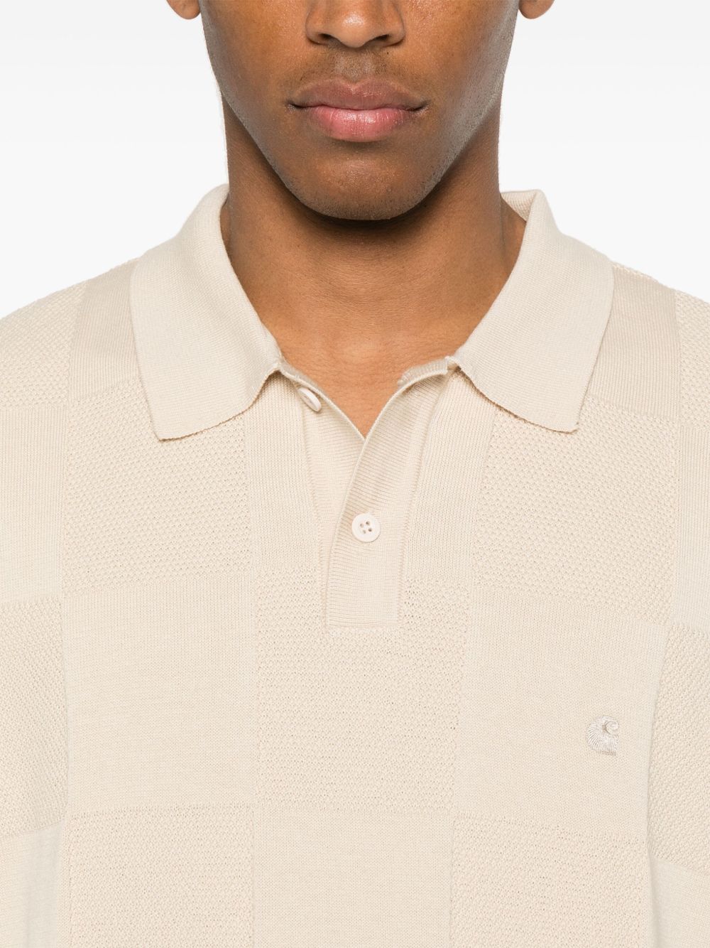 S/S CHECKER POLO COTTON I034535 2LPXX FLEUR DE SEL CARHARTT WIP 
