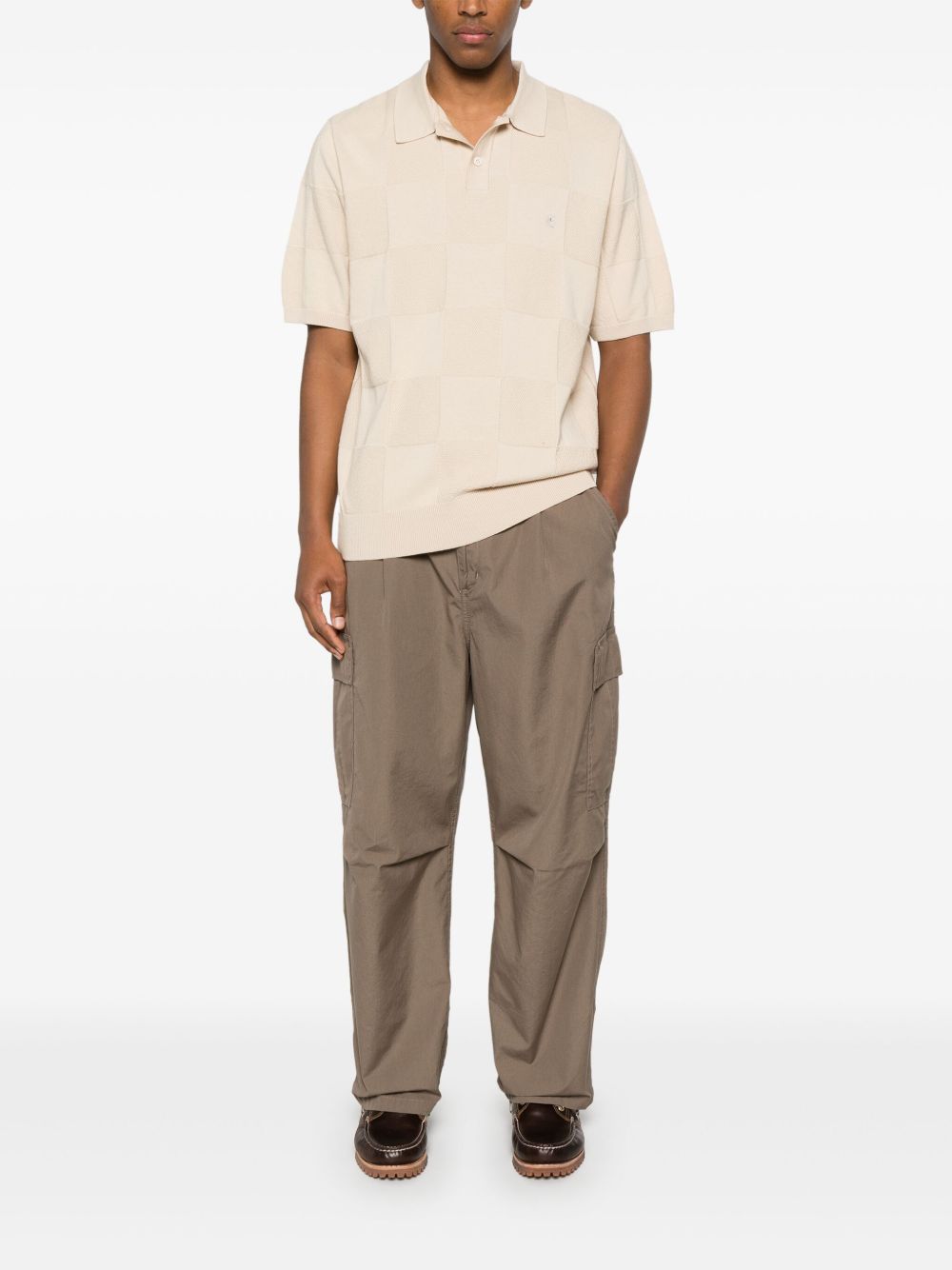 S/S CHECKER POLO COTTON I034535 2LPXX FLEUR DE SEL CARHARTT WIP 