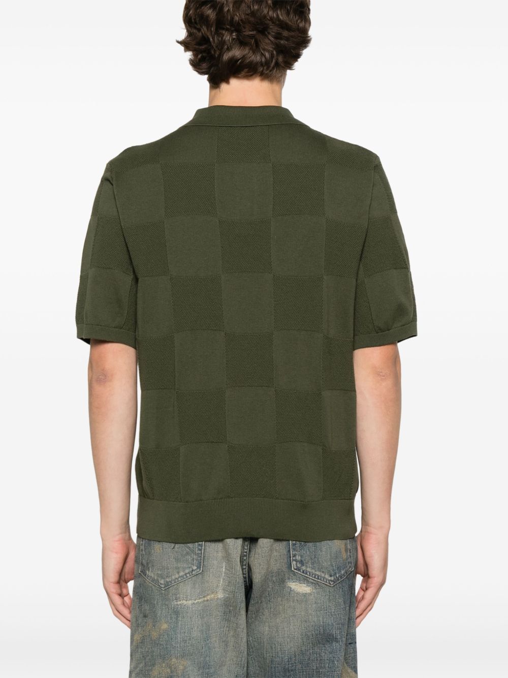 S/S CHECKER POLO COTTON I034535 667XX DOLLAR GREEN CARHARTT WIP 