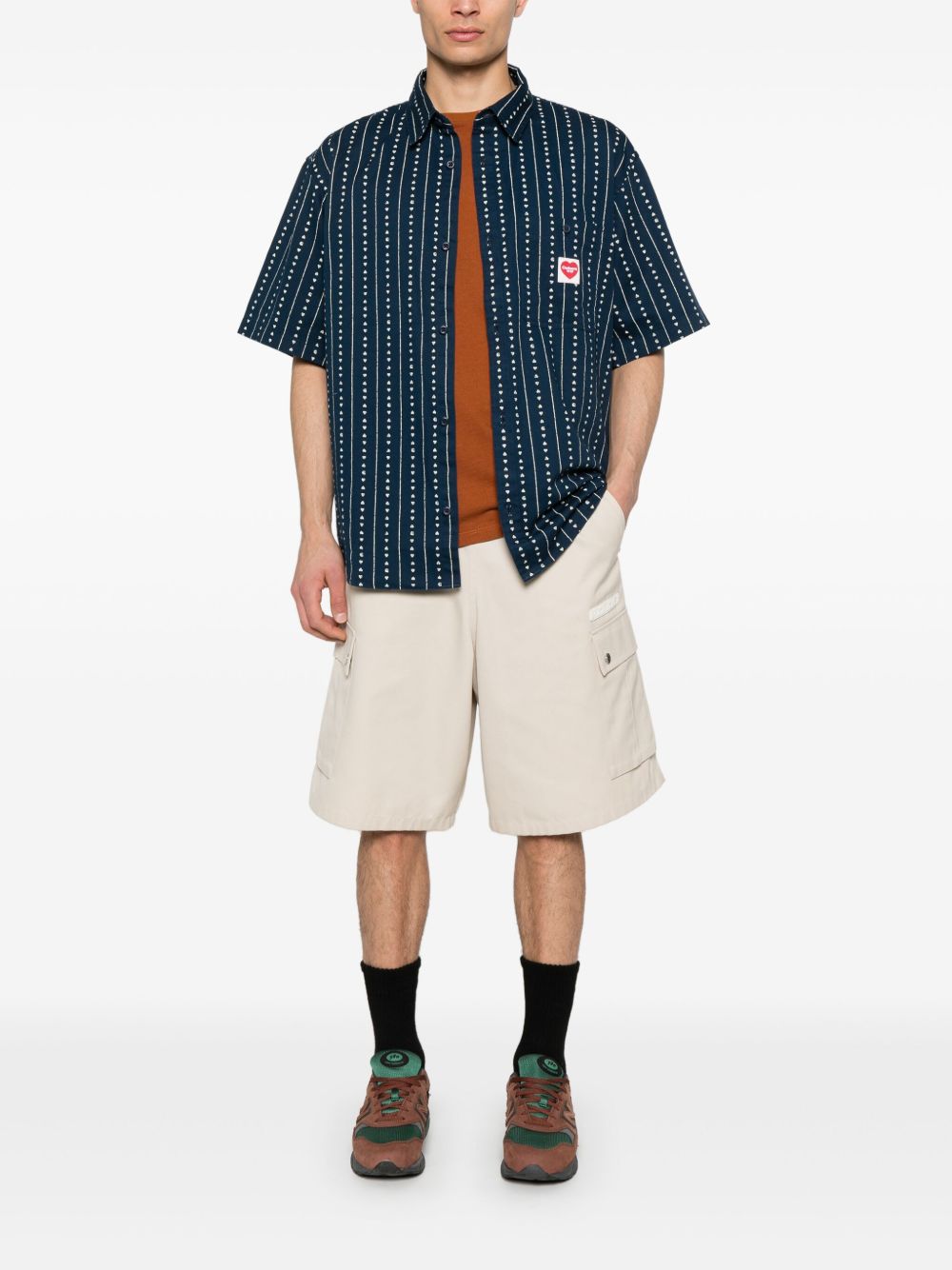 S/S DREWE SHIRT COTTON TWILL I034537 2RUXX HEART PINSTRIPE CARHARTT WIP 