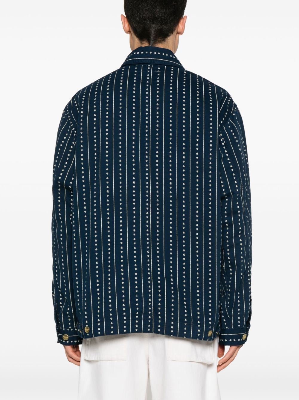 DREWE CHORE COAT FOUNTAIN TWILL I034823 2RU02 HEART PINSTRIPE CARHARTT WIP 
