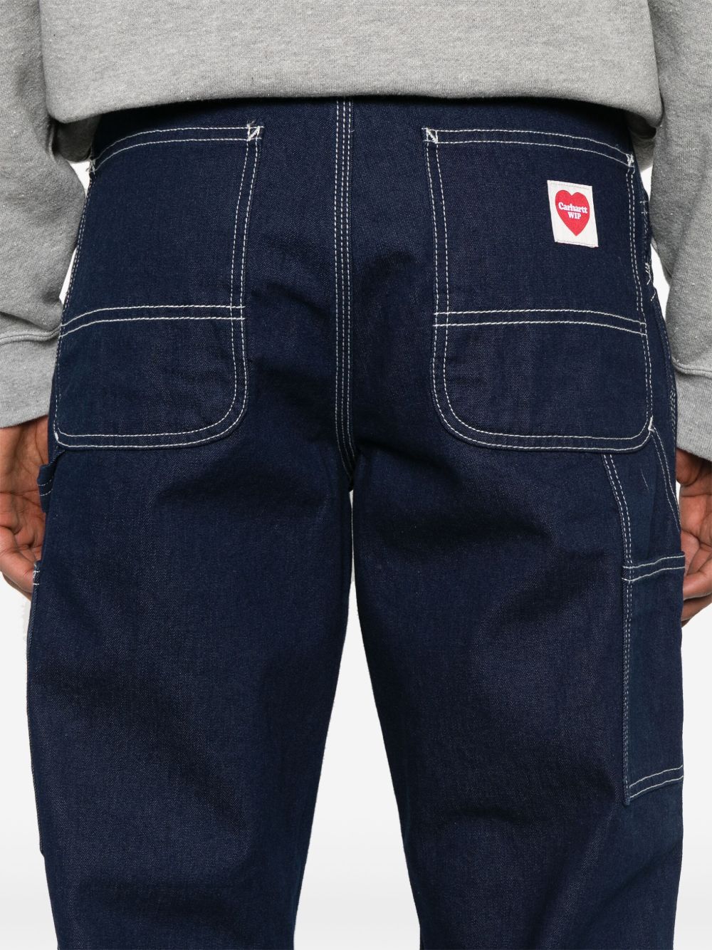 SINGLE KNEE PANTS NORCO DENIM I034864 0102 BLUE RINSED CARHARTT WIP 