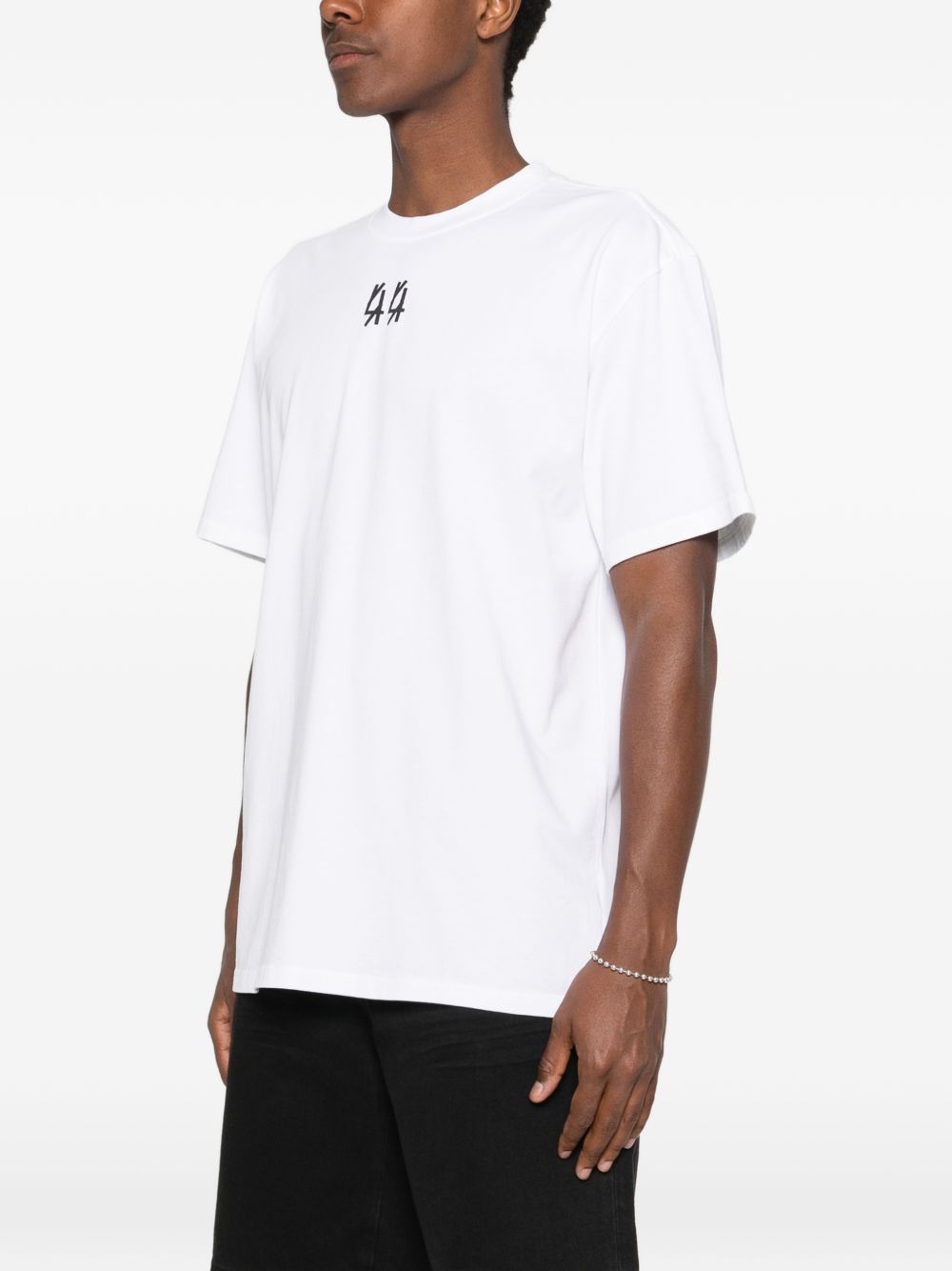T-Shirt Con Stampa Frontale B0030556FA706 P764 OPTICAL WHITE 44 LABEL GROUP 