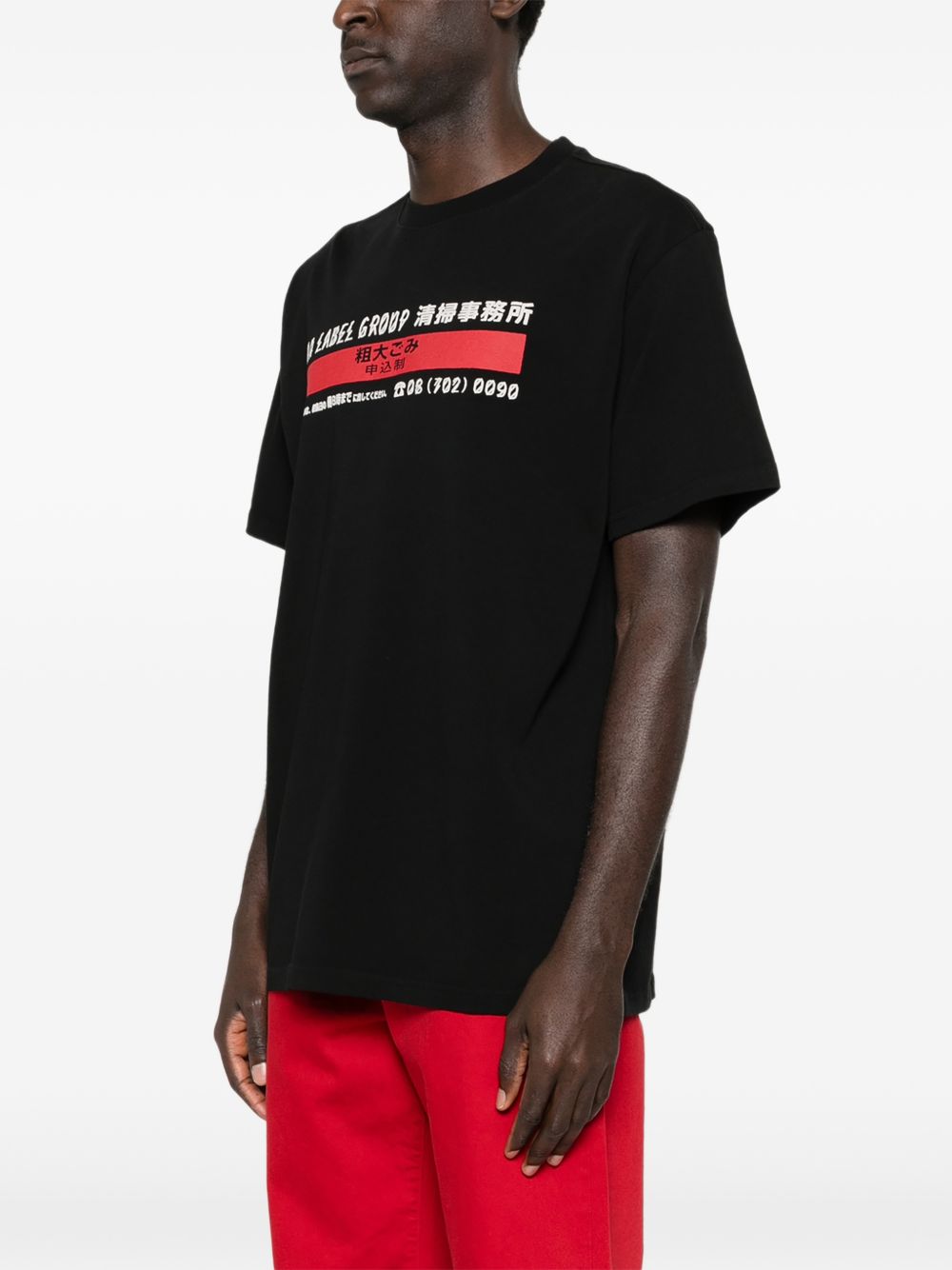 T-Shirt Con Stampa Frontale B0030556FA706 P794 BLACK 44 LABEL GROUP 