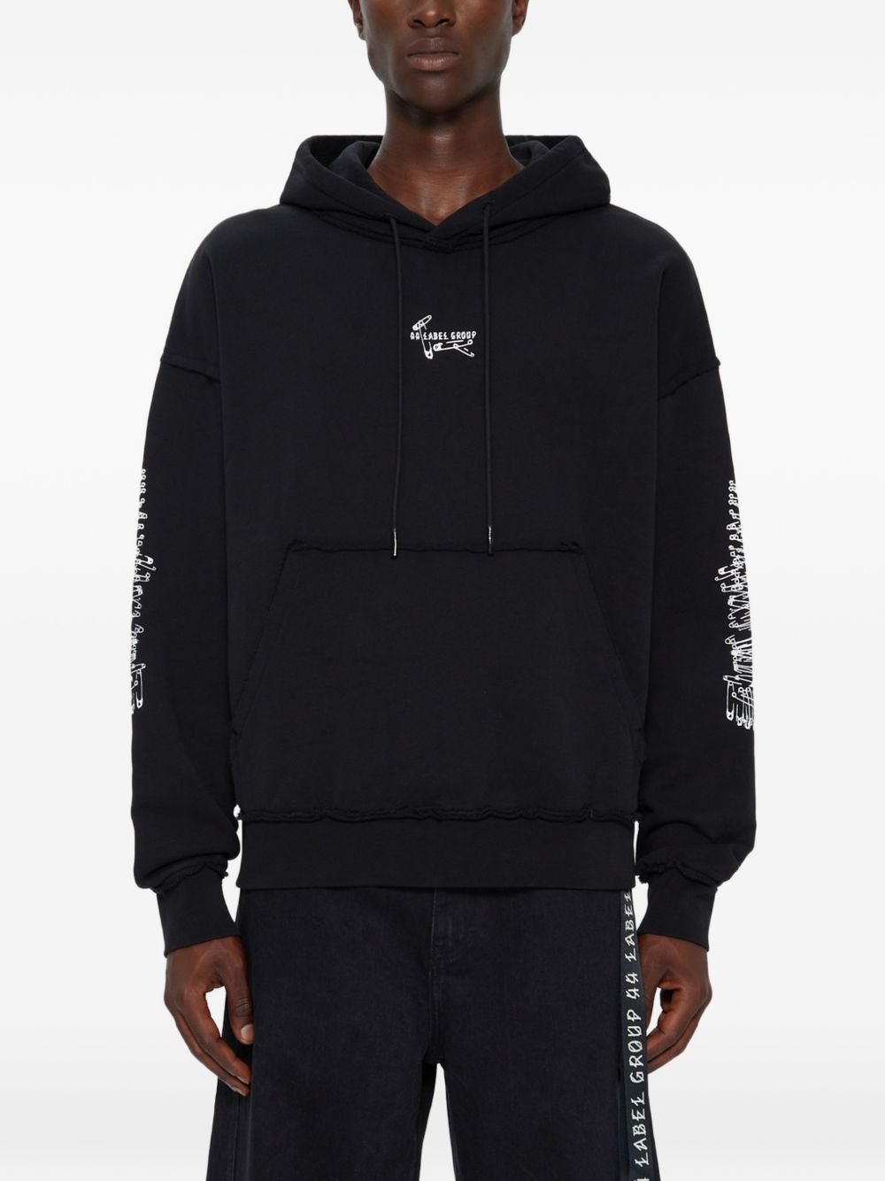 Hoodie Con Logo Frontale B0030612FA580 P783 BLACK PINS 44 LABEL GROUP 
