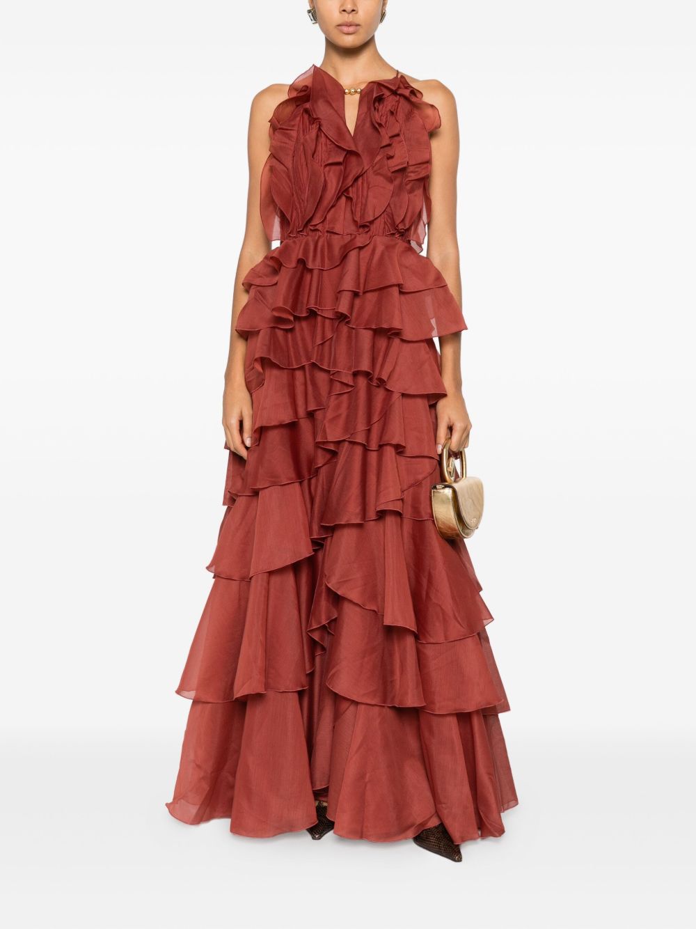 Cleo Gown 26RE5060 RUST AJE 