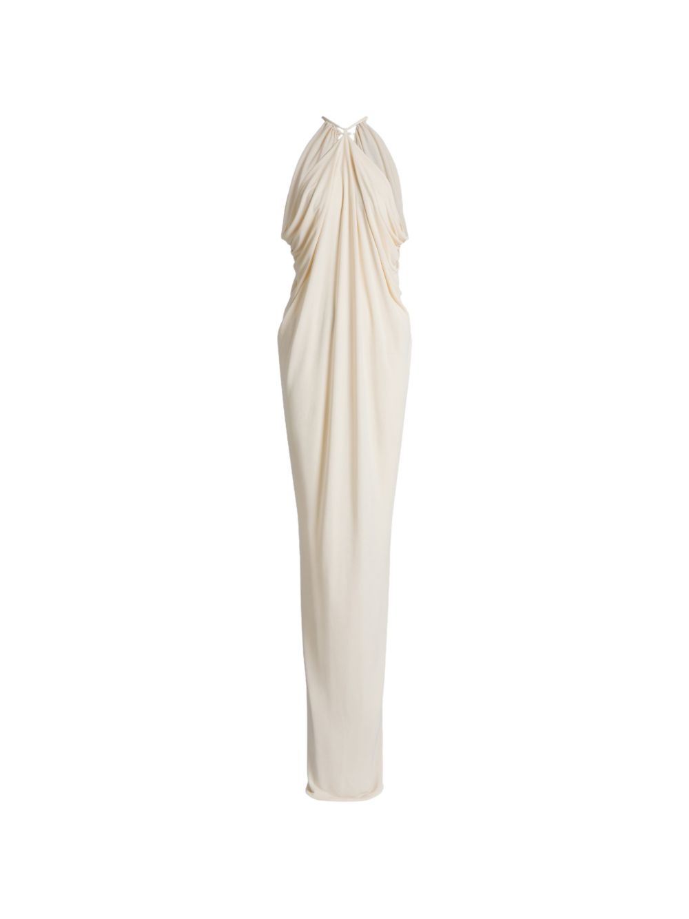 Abito lungo drappeggiato A04610124 0006 AVORIO ALBERTA FERRETTI 