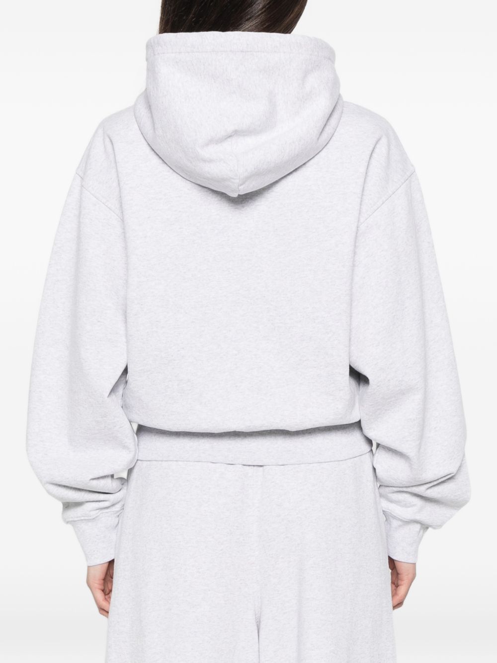 Cotton Terry Crystal Hoodie 1CC2262779 050 LIGHT HEATHER GRAY ALEXANDER WANG 