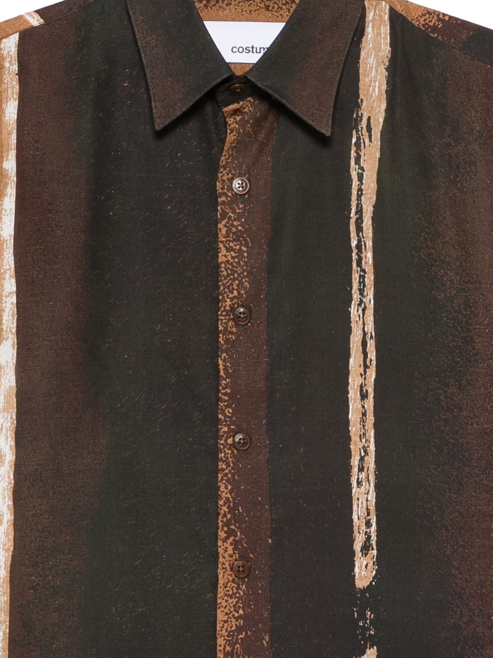 Camicia Eric Gaba Vivido 26S95GV G101 MARRONE ARANCIO COSTUMEIN 