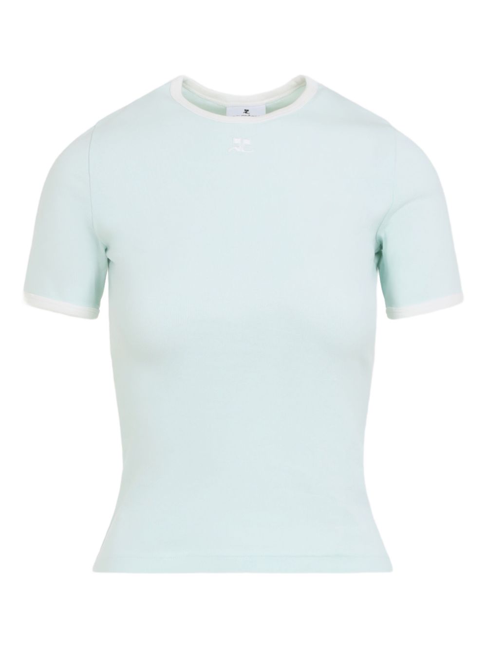 Signature Contrast T-shirt 125JTS017JS0203 B216 LIGHT MINT COURREGES 