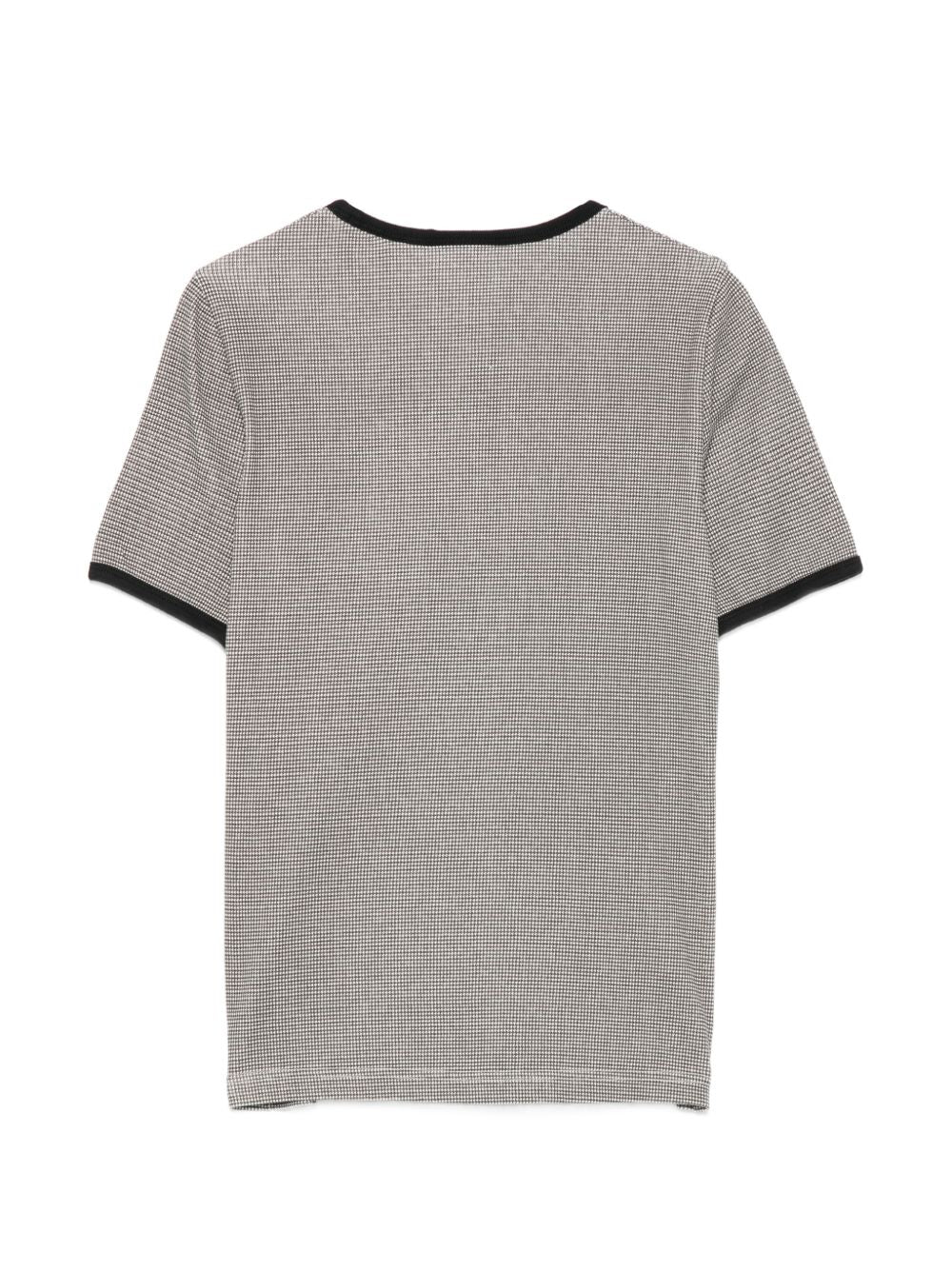 Signature Contrast T-shirt 126JTS017JS0223 B217 HOUNDSTOOTH BLACK COURREGES 