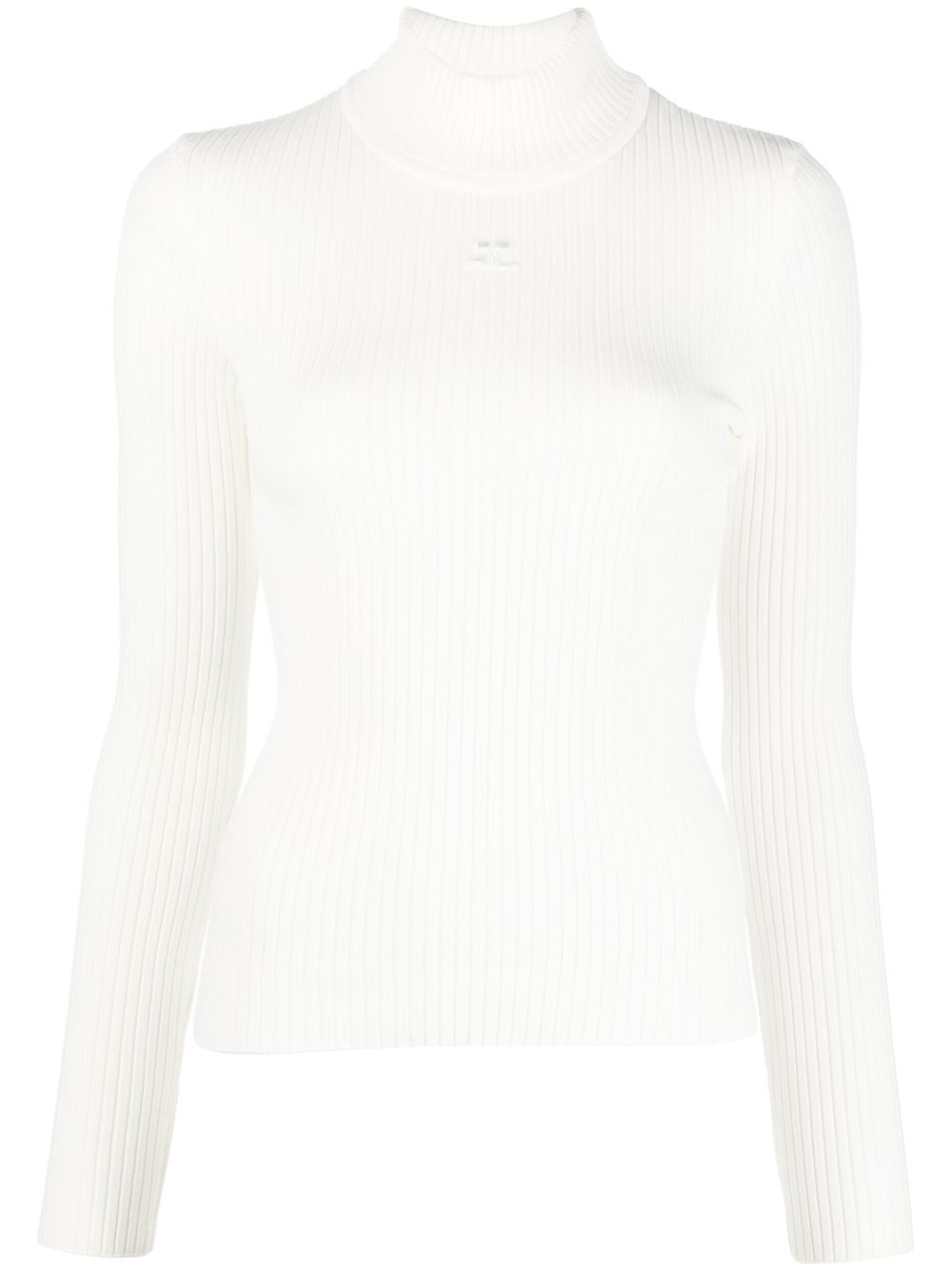 Reedition Knit Top Long Sleeves PERMPU022FI0001 0001 HERITAGE WHITE COURREGES 