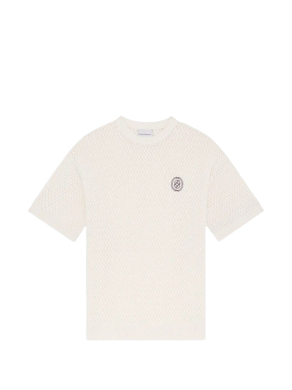 T-Shirt Maille Ajourée D Miroir KPO202CO292 OFF WHITE DROLE DE MONSIEUR 