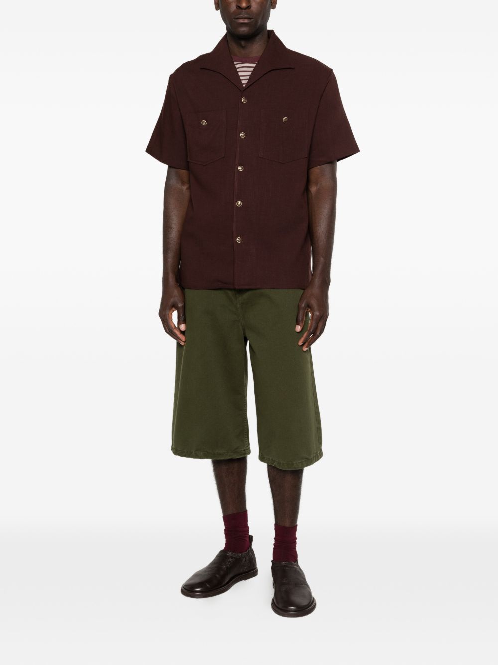 Camicia In Tweed KSH254VI029 DARK SAND DROLE DE MONSIEUR 