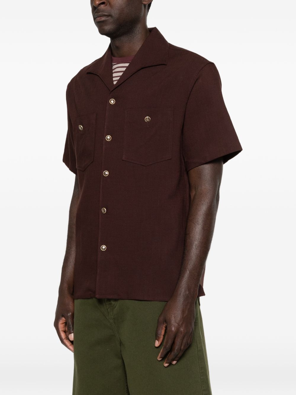 Camicia In Tweed KSH254VI029 DARK SAND DROLE DE MONSIEUR 