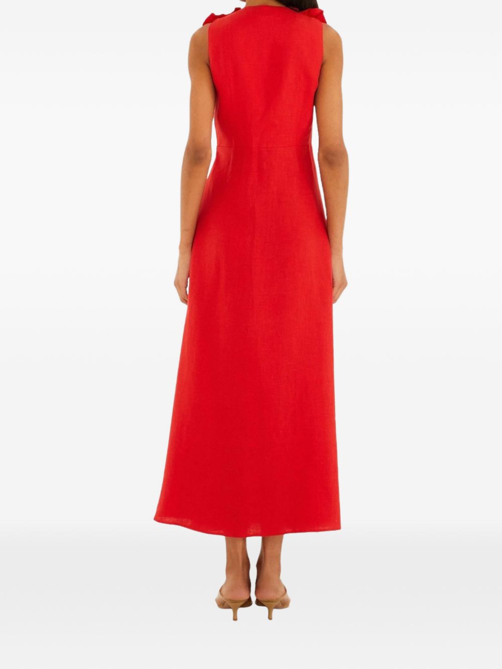 Abito applicazioni floreali 347760 L0028 RED FARM RIO 