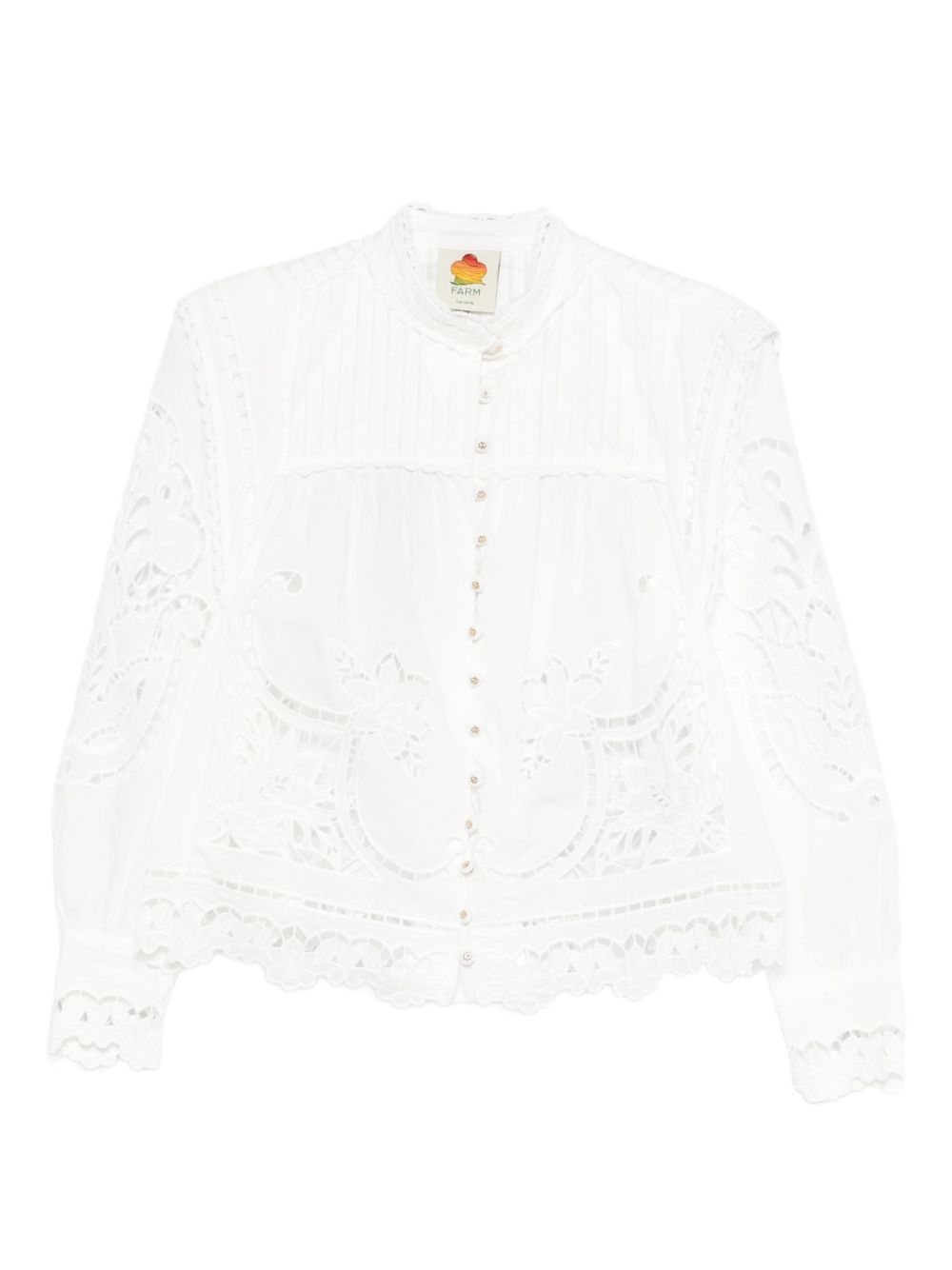 Camicetta con motivo traforato 351181 L0025 OFF WHITE FARM RIO 