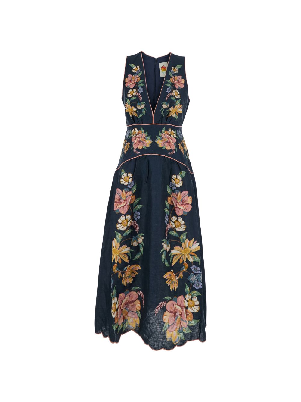 Abito midi con ricami floreali 353550 26059 MAIRA FLORAL FARM RIO 