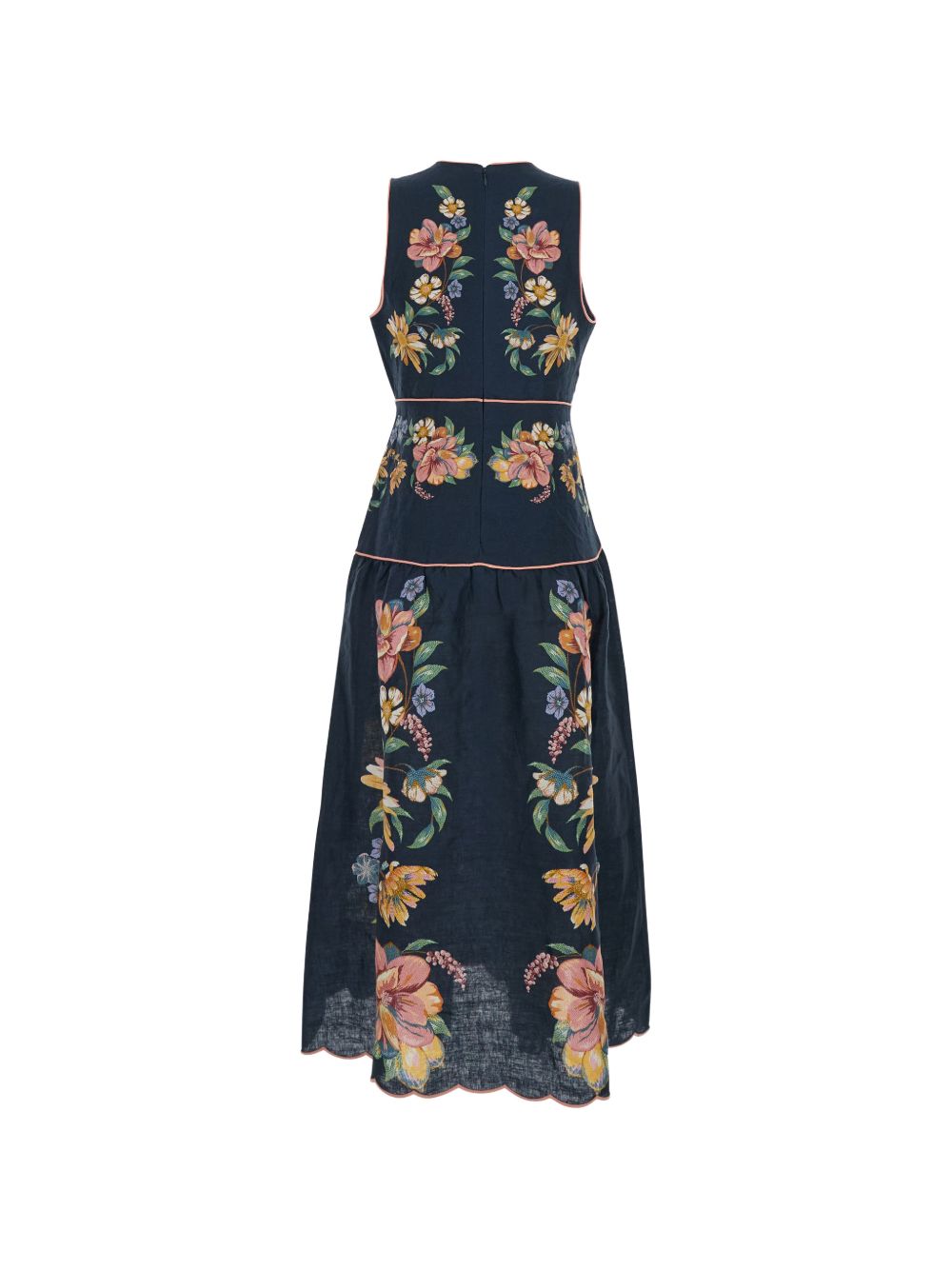 Abito midi con ricami floreali 353550 26059 MAIRA FLORAL FARM RIO 