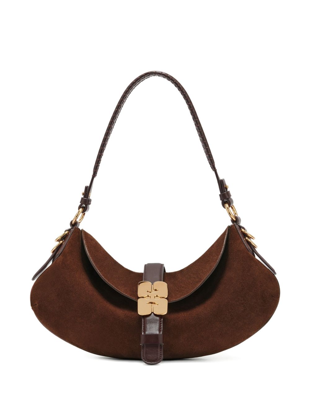 Kat Baguette Suede B2070052 979 CHICORY COFFEE GANNI 