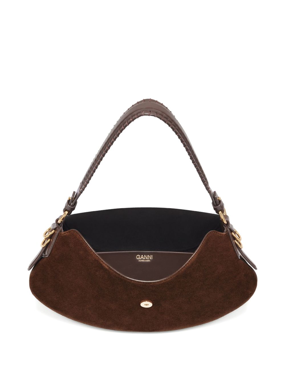 Kat Baguette Suede B2070052 979 CHICORY COFFEE GANNI 