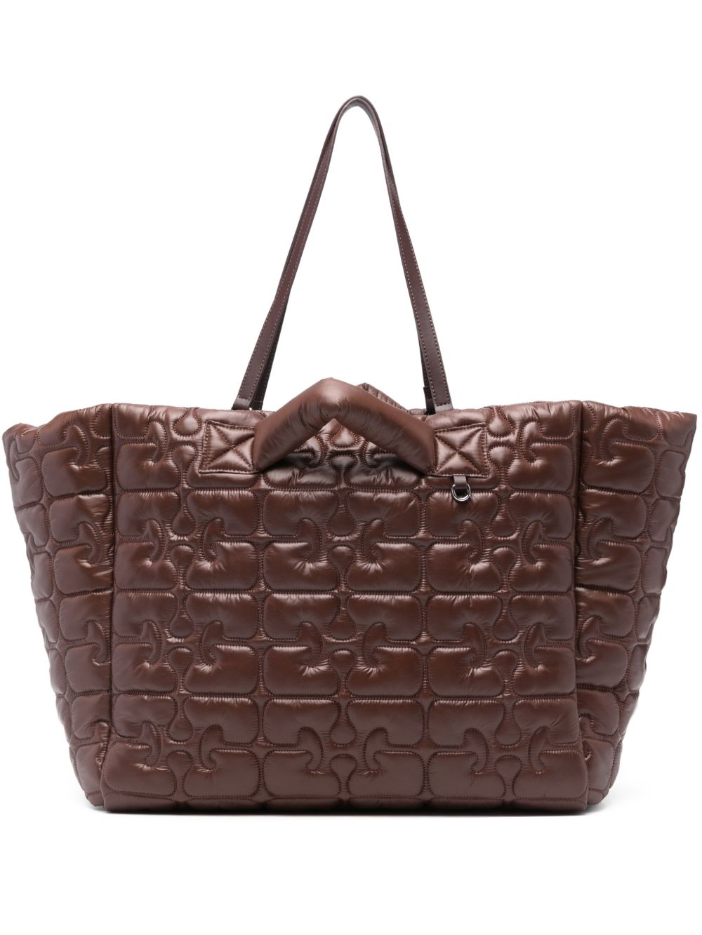 Re-Tech Quilted Tote B2080003 979 CHICORY COFFEE GANNI 