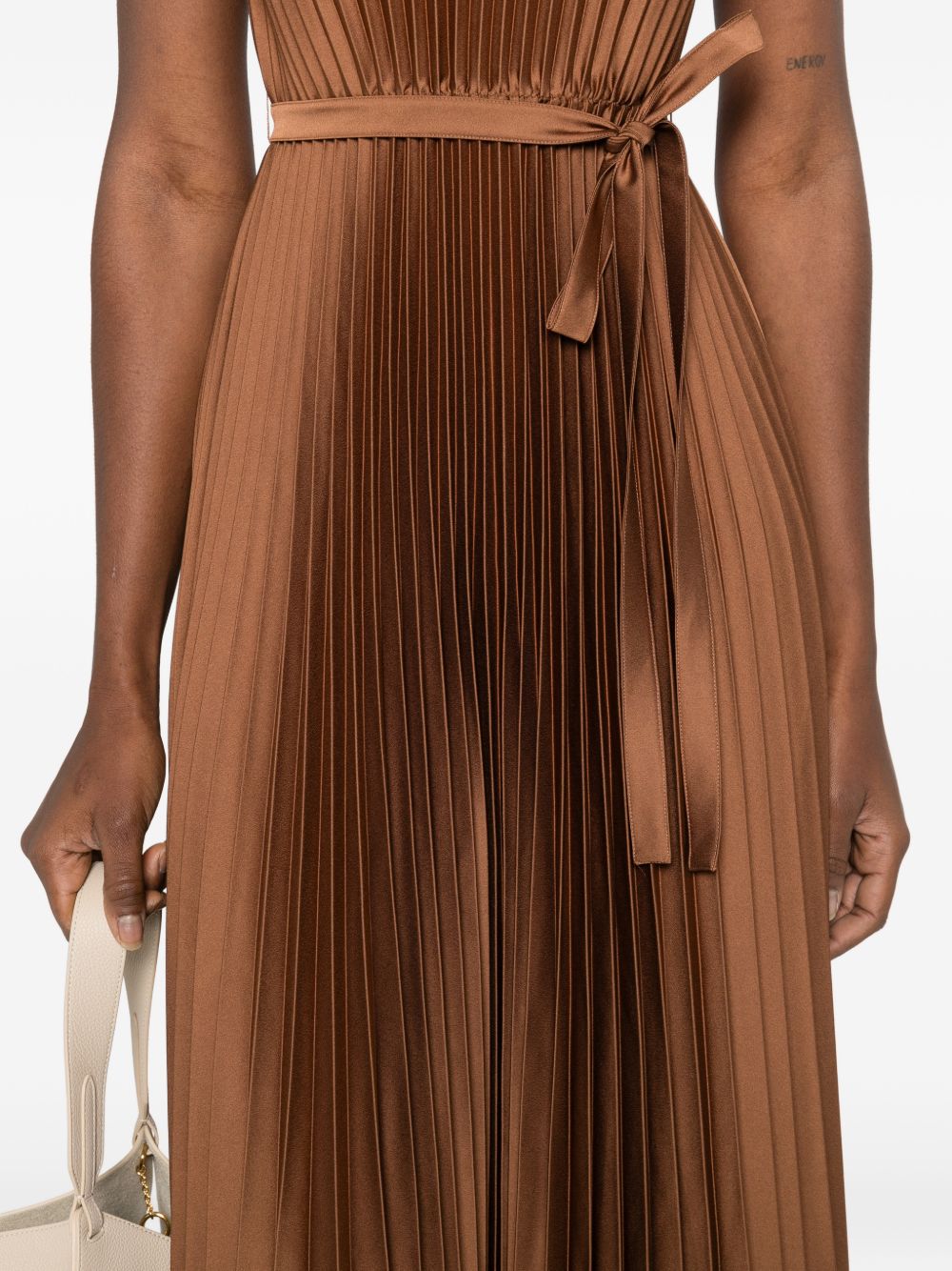 Volta Knit Weave Plissé Dress JF009603 0605 CINNAMON JOSEPH 