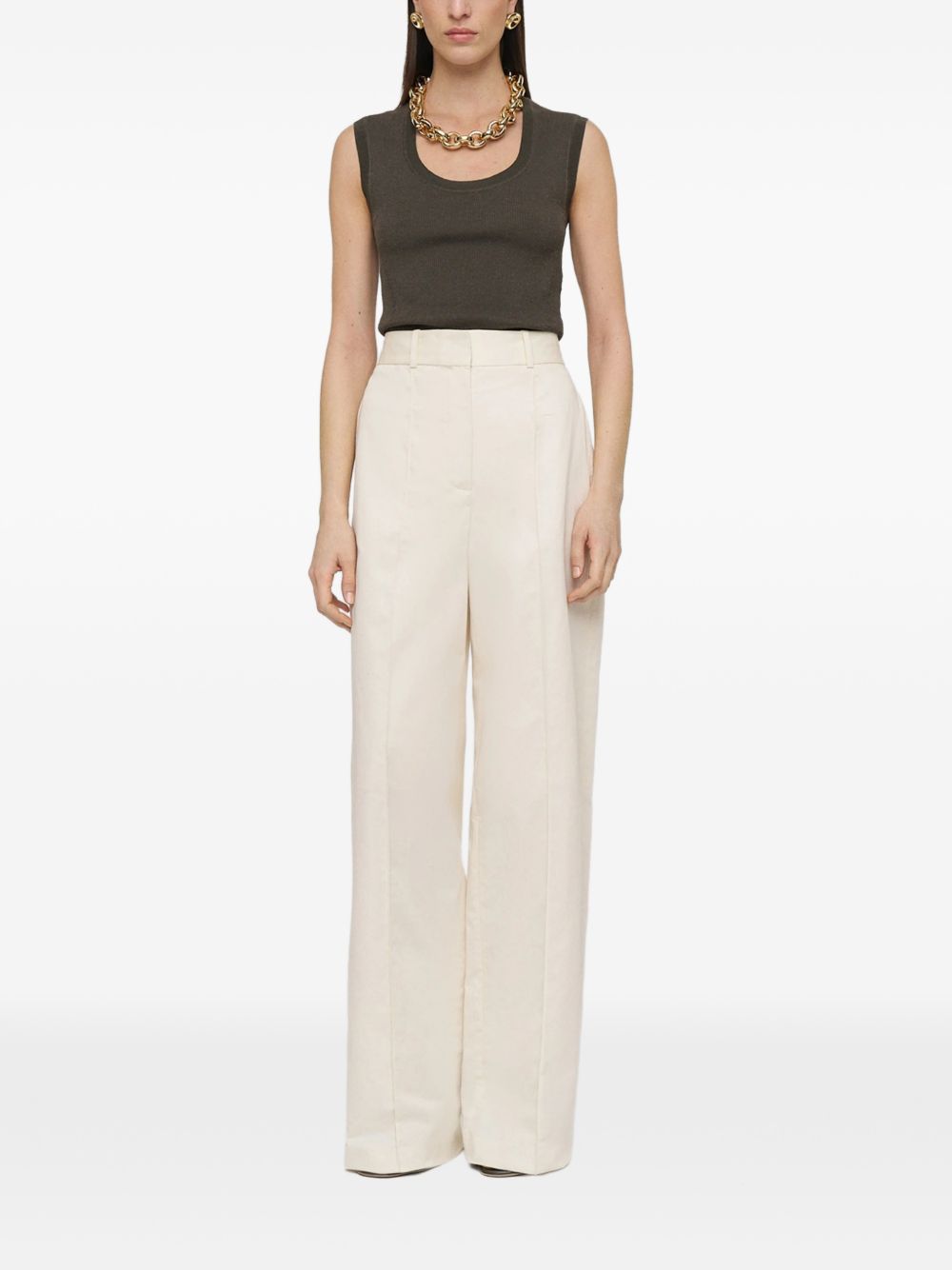 Jnane Cotton Linen Trousers JF009695 0287 MARBLE JOSEPH 
